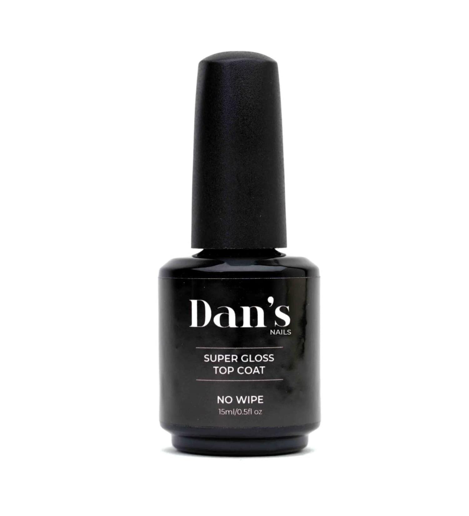Dan's Nails 15ml Top Coat Gel Nail Polish - High Gloss No Wipe UV/LED Shine Finish for Long-Lasting Sealer - Buy Online on GoSupps.com