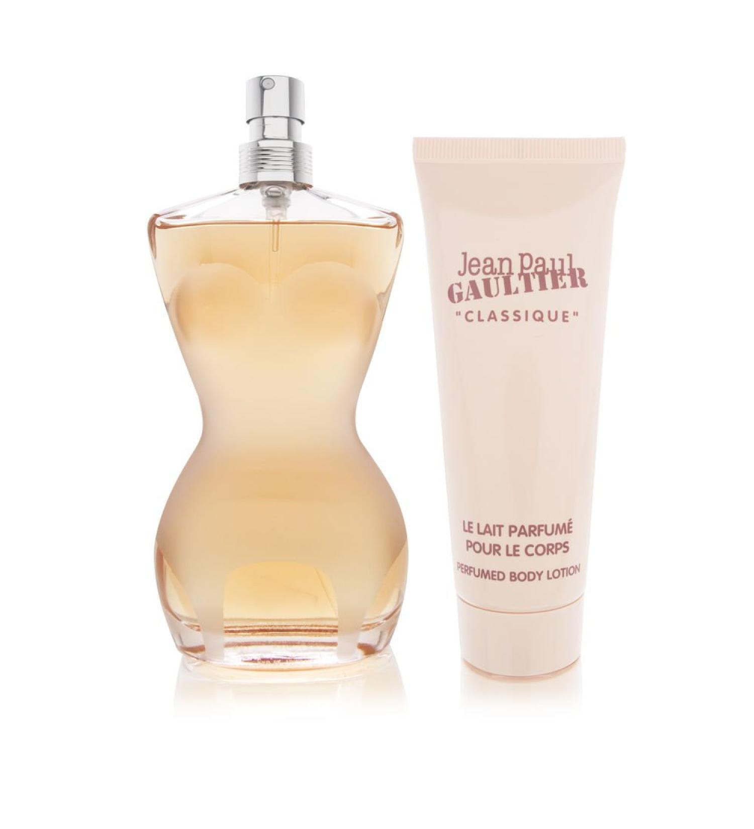 Jean Paul Gaultier Classique Gift Set for Women (Eau De Toilette Spray Body Lotion) 3.4 Ounce (Pack of 1)
