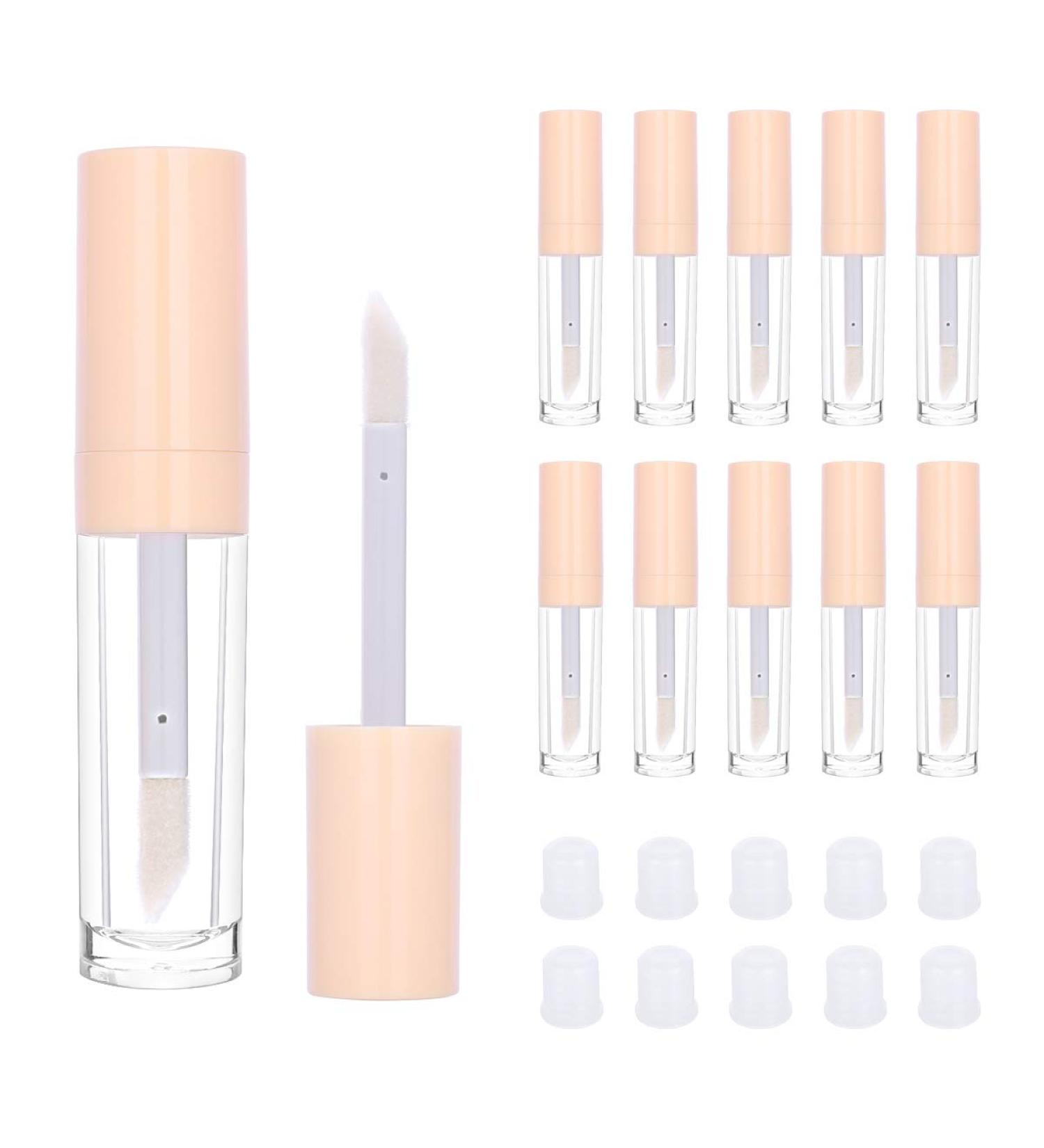 10pcs CAIYA Lip Gloss Containers with Large Brush - 9ml Empty Tubes for DIY Lipgloss (Light Orange) - Buy Online on GoSupps.com