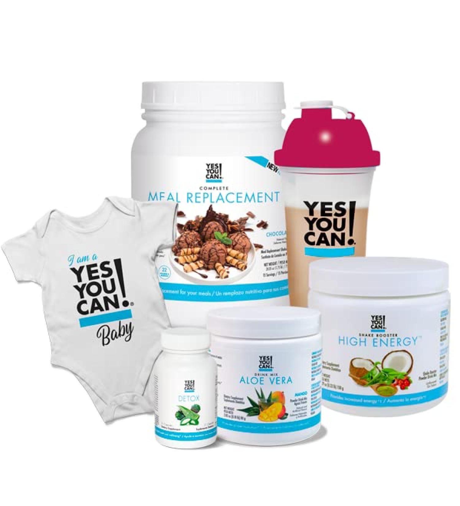 New Mommy Detox Plus Kit: Aloe Vera Drink Mix, Shake Booster, Detox Capsules, Limited Edition Baby Onesie & Shaker Bottle - Chocolate Flavor - Buy Online on GoSupps.com