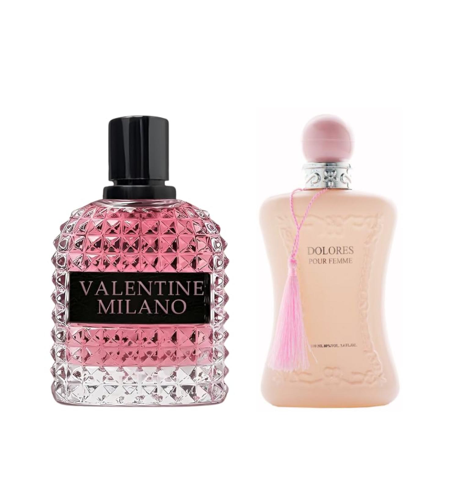 Valentine Milano & Dolores Pour femme Perfume for Women - 3.4oz/100ml Eau de Parfum Fragrance for Women (Pack of 2) - Buy Online on GoSupps.com