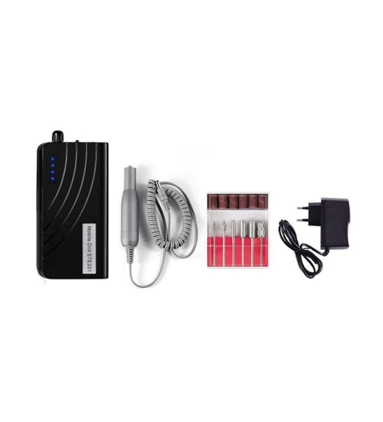 Electric Nail Drill Portable Nail File 30000 RPM for Nail Salon and Personal Use Nail Buffer Manicure Pedicure Polishing Tools Black - Buy Online on GoSupps.com