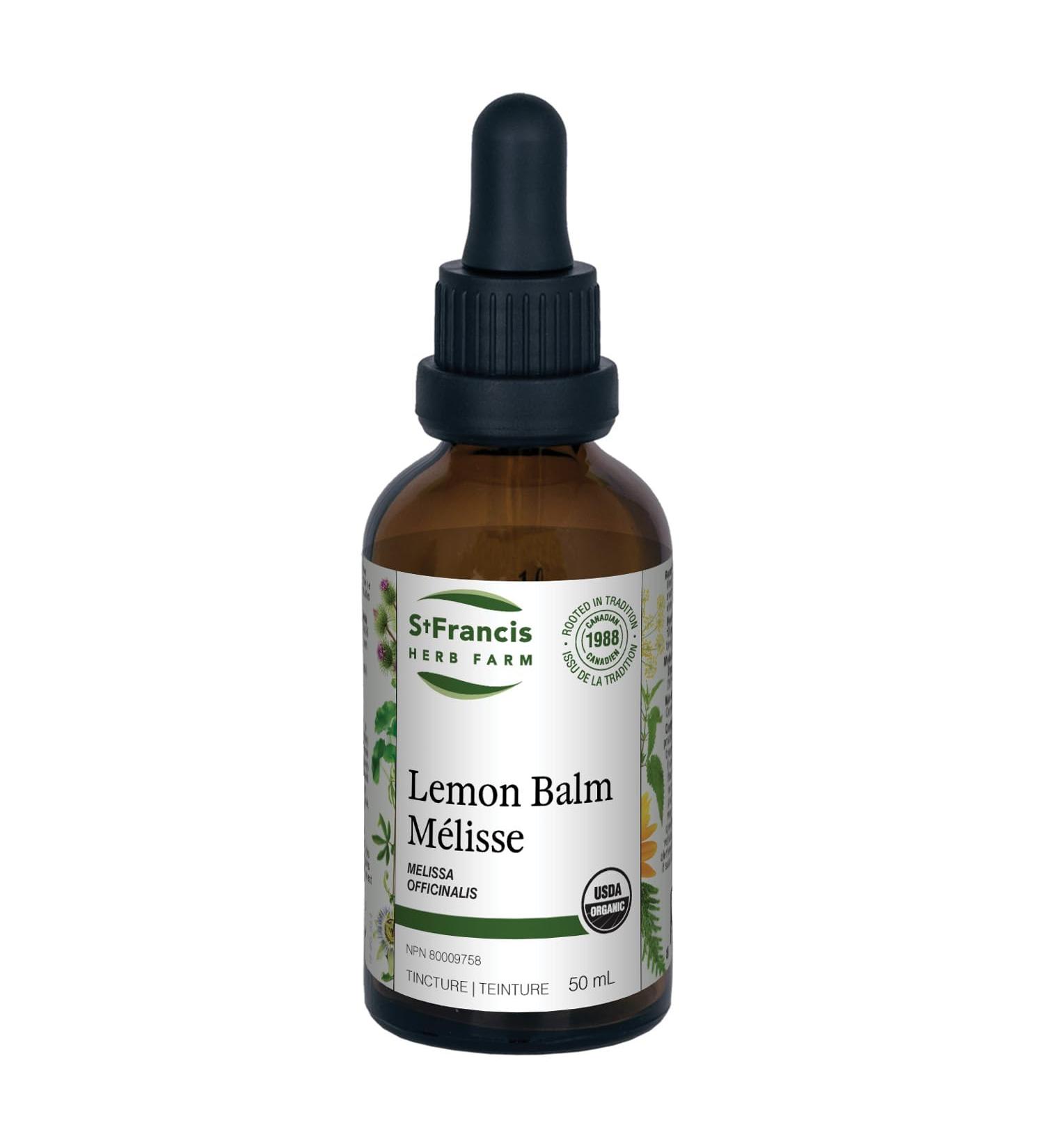 St. Francis Herb Farm Lemon Balm Herbal Tincture Liquid | Used as a Sleep Aid During Times of Mental Stress | Helps to Relieve Digestive Disturbances Such as Dyspepsia | 50ml 50 ml (Pack of 1) - Buy Online on GoSupps.com