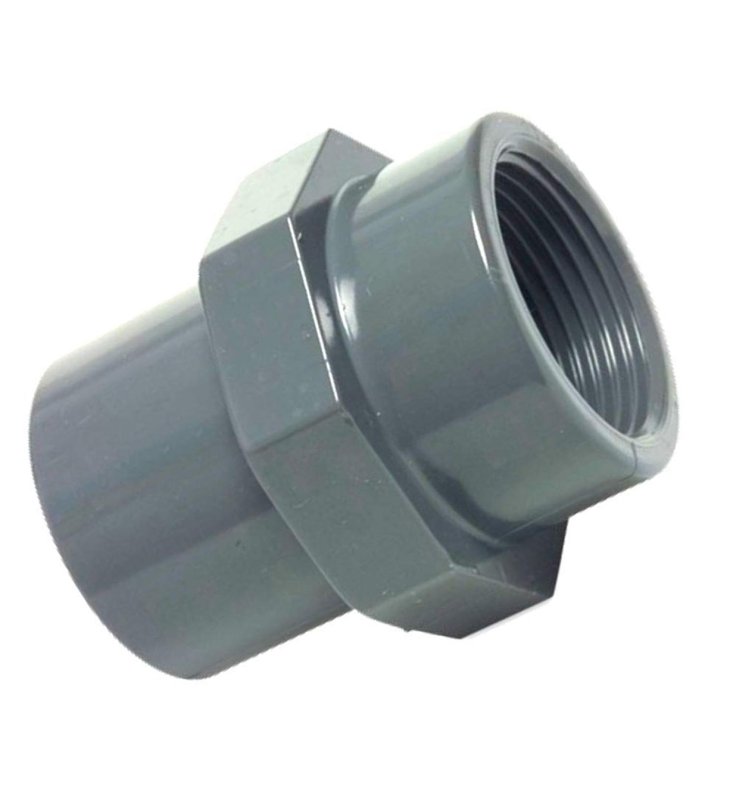 PVC-U fitting adapter threaded sleeve diameter 40mm adhesive sleeve to IG 1 1/4" internal thread ideal for 1 1/4" pond pumps on the koi pond