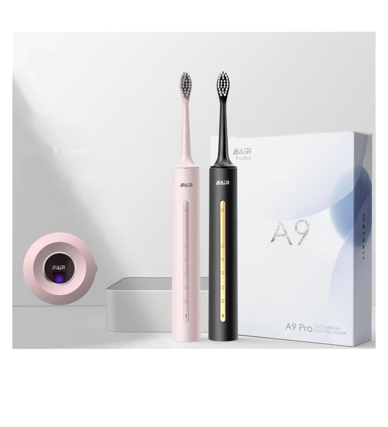 BAIR A9 Electric Toothbrush - Sonic Rechargeable Vibrating Soft Bristle for Adults | Intelligent Automatic Toothbrush in Peach Powder - International Shipping Available - Buy Online on GoSupps.com