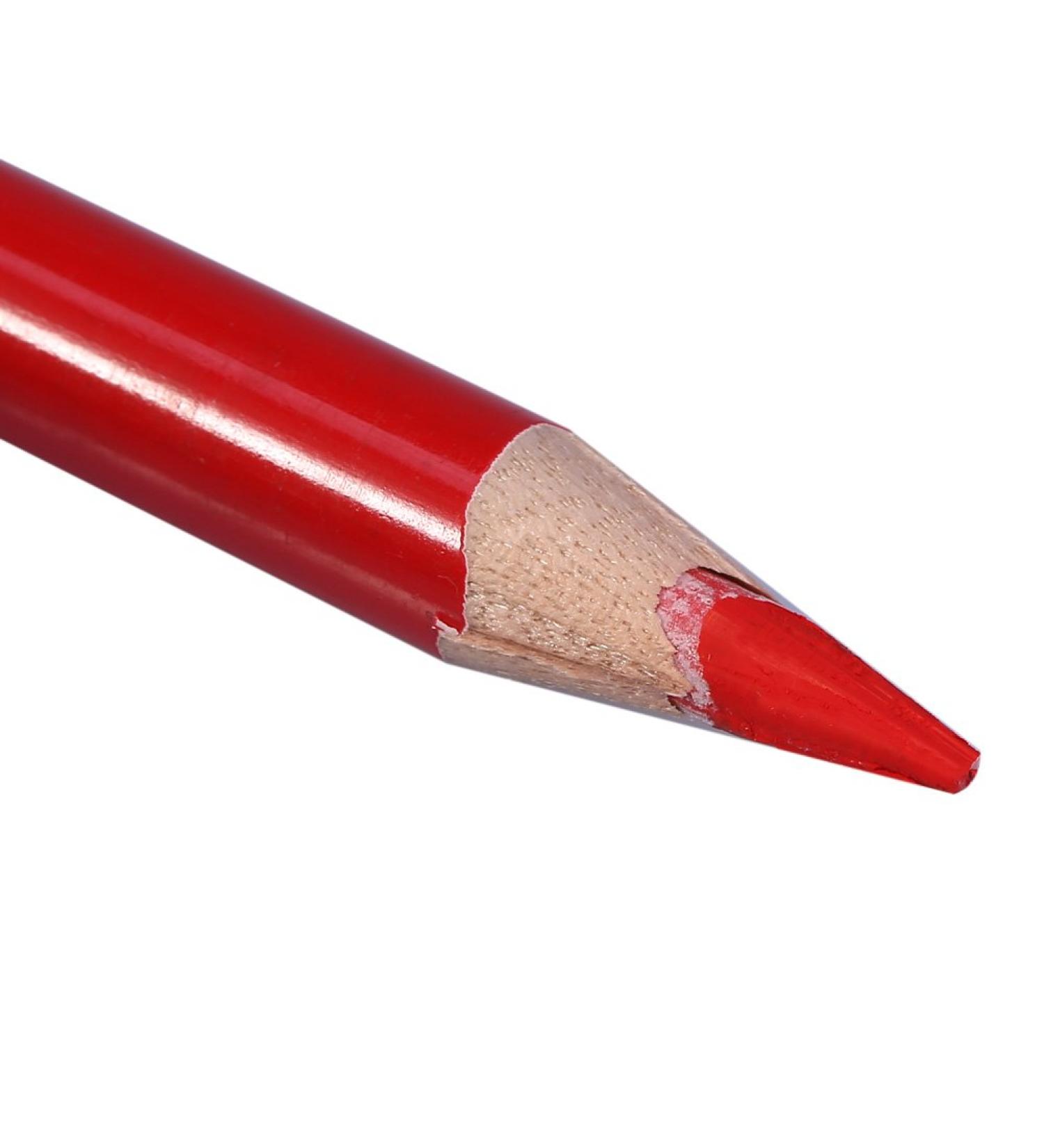 4 Colors Eyebrow Lip Liner Positioning Microblading Permanent Makeup Waterproof Pencil with Wood Cover Suitable for Artist and Salon (Red core (lip liner)) - Buy Online on GoSupps.com