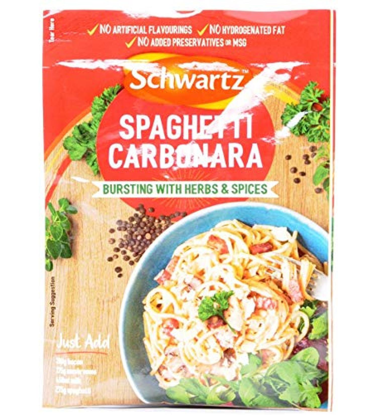 McCormick Schwartz Package Sauce Range Spagetti Carbonara 3 x 32g