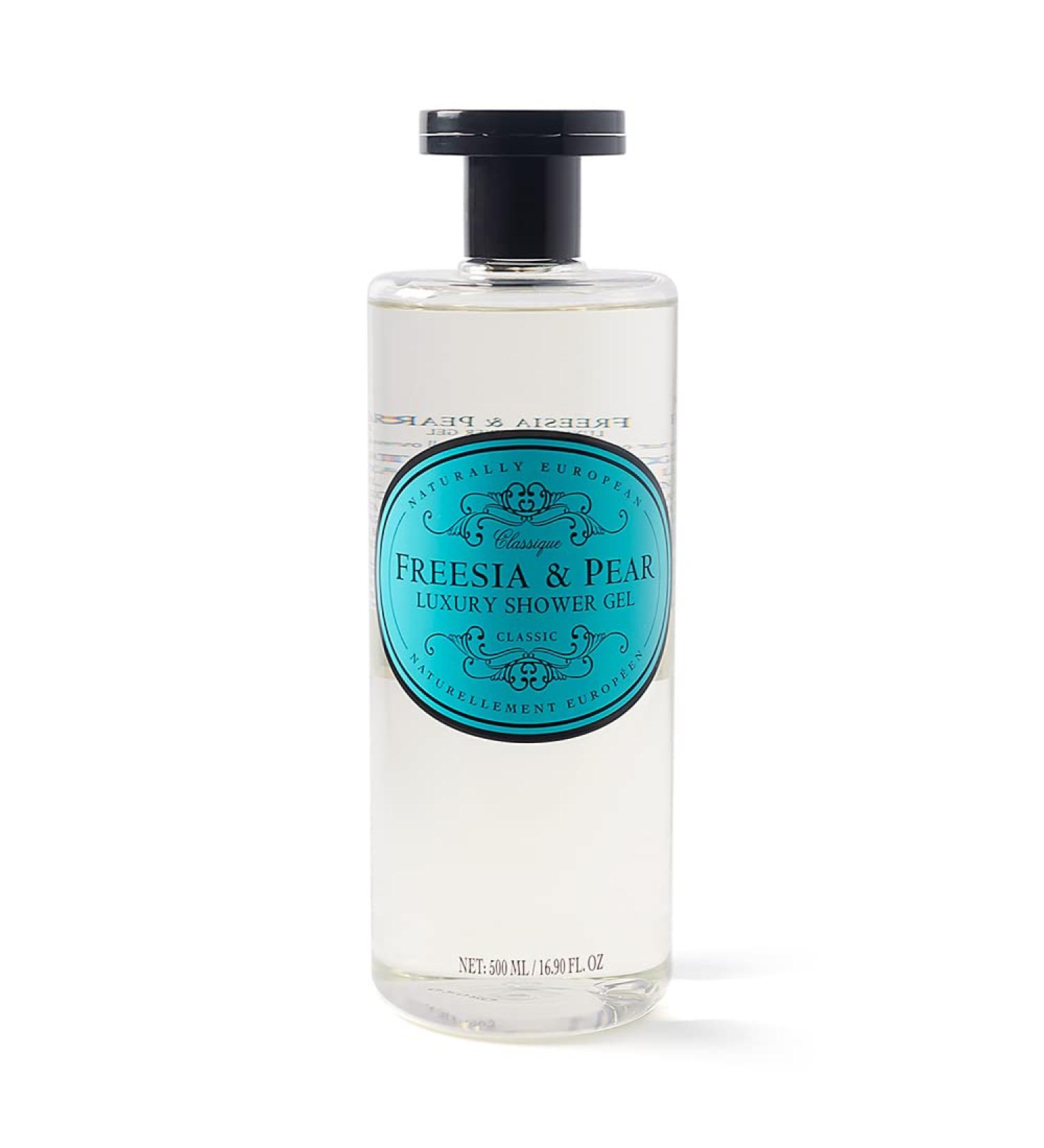 Naturally European - Freesia & Pear - Luxury Shower Gel SLES and Paraben Free - 500 ml / 17 fl oz. - Buy Online on GoSupps.com