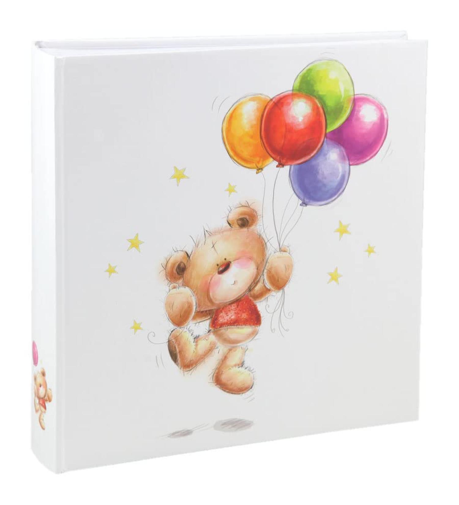 Cat & Bears Photo Album 30x30 cm | 100 White Pages Baby & Children Photo Book | Balloon Color Design - Buy Online on GoSupps.com