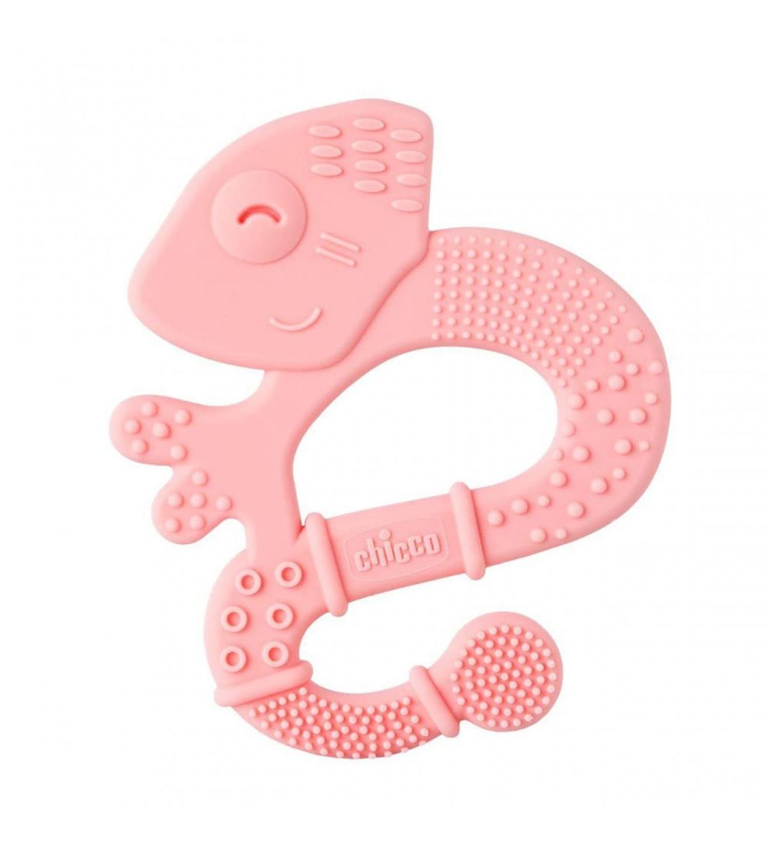 CHICCO - Teething ring with bristles 2 months + pink
