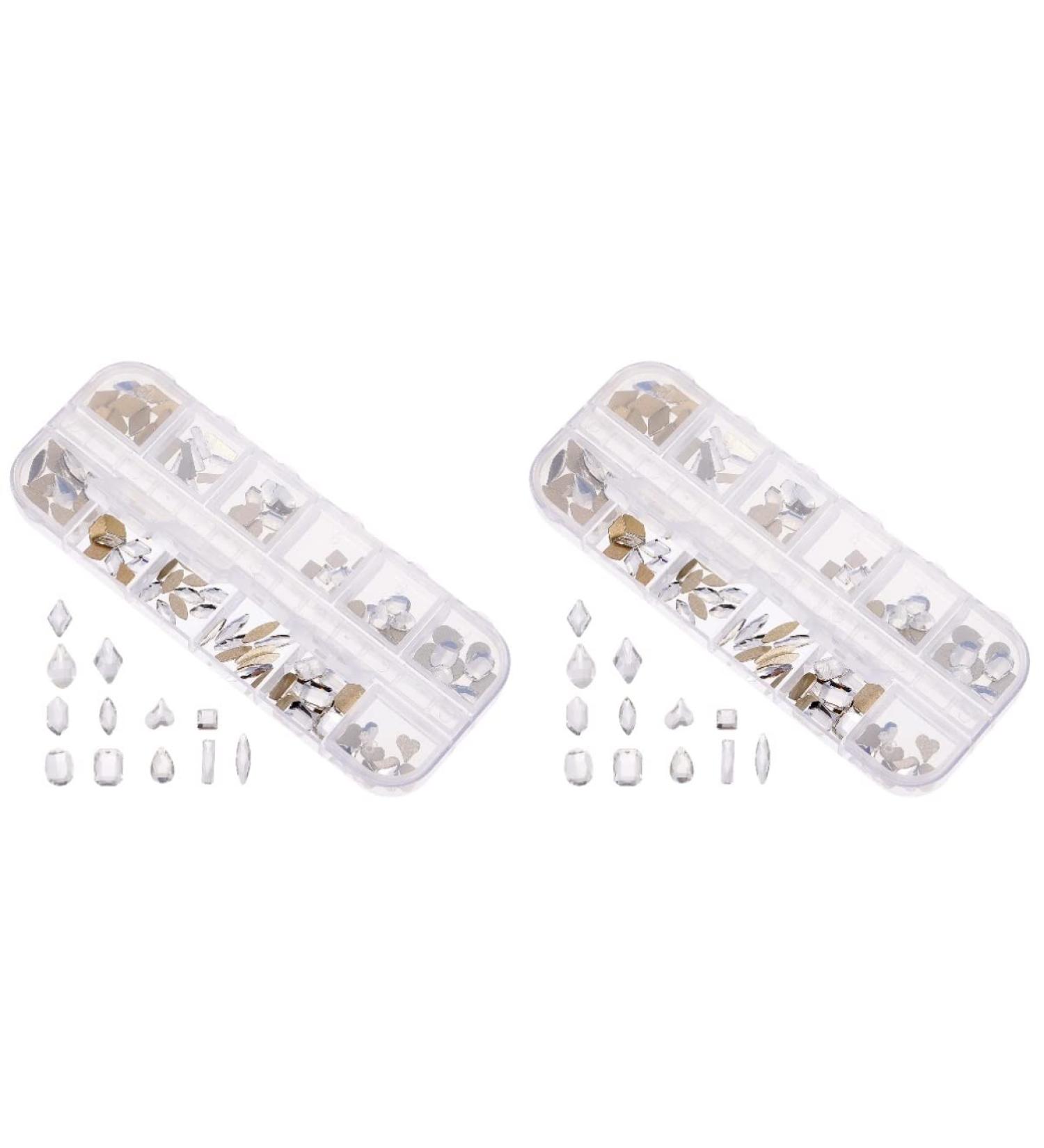 Beaupretty 2 Boxes Nail Drill Nail Art Sequins Nail Rhinestone Decoration Nail Art Diamond Diy Nail Charm Embellishment Rhinestones Nail Glitter Sequins Glass Gems Metal Nail Crystal - Buy Online on GoSupps.com