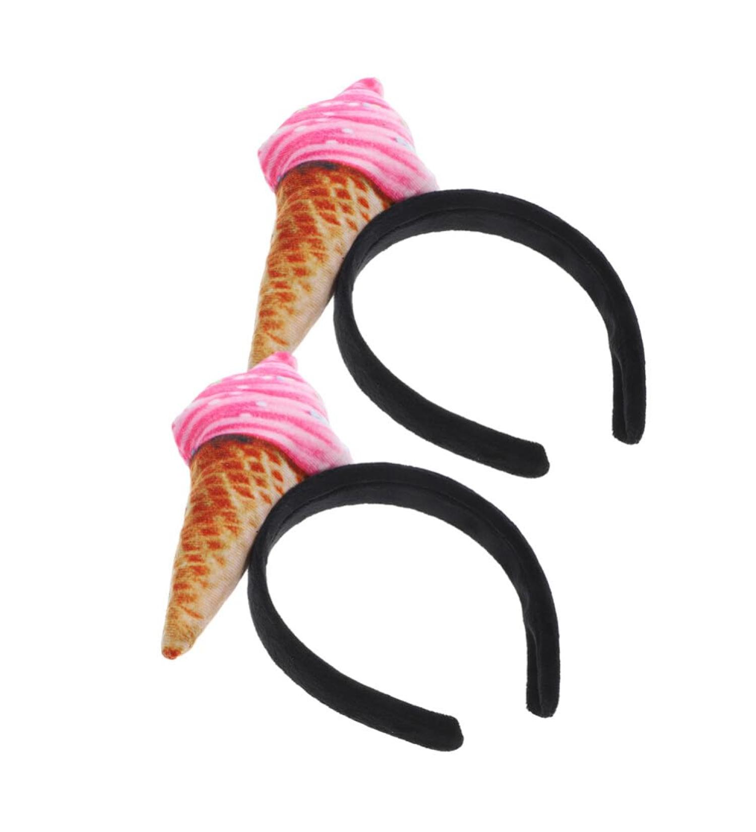 Ice Cream Headband Cone Funny Food on Hair Hoop Ice Cream Party Hat Food Vendor Costume Headpiece for Kids Adults/3304 As Shown - Buy Online on GoSupps.com