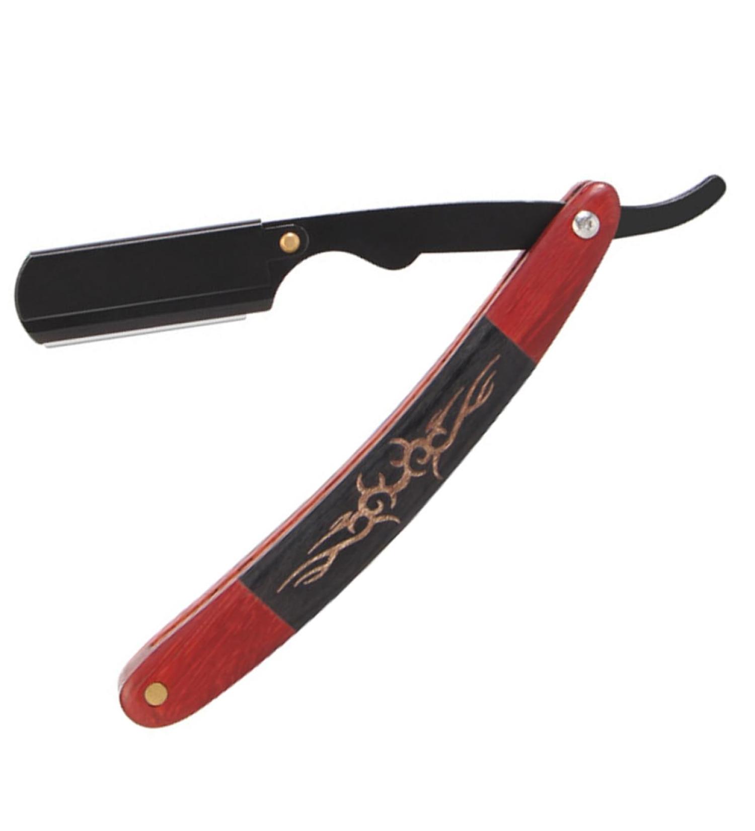 Frcolor Foldable Razor & Hairdressing Blade Set - Travel-Friendly Ebony Stainless Steel Eyebrow Care Scissors - Buy Online on GoSupps.com