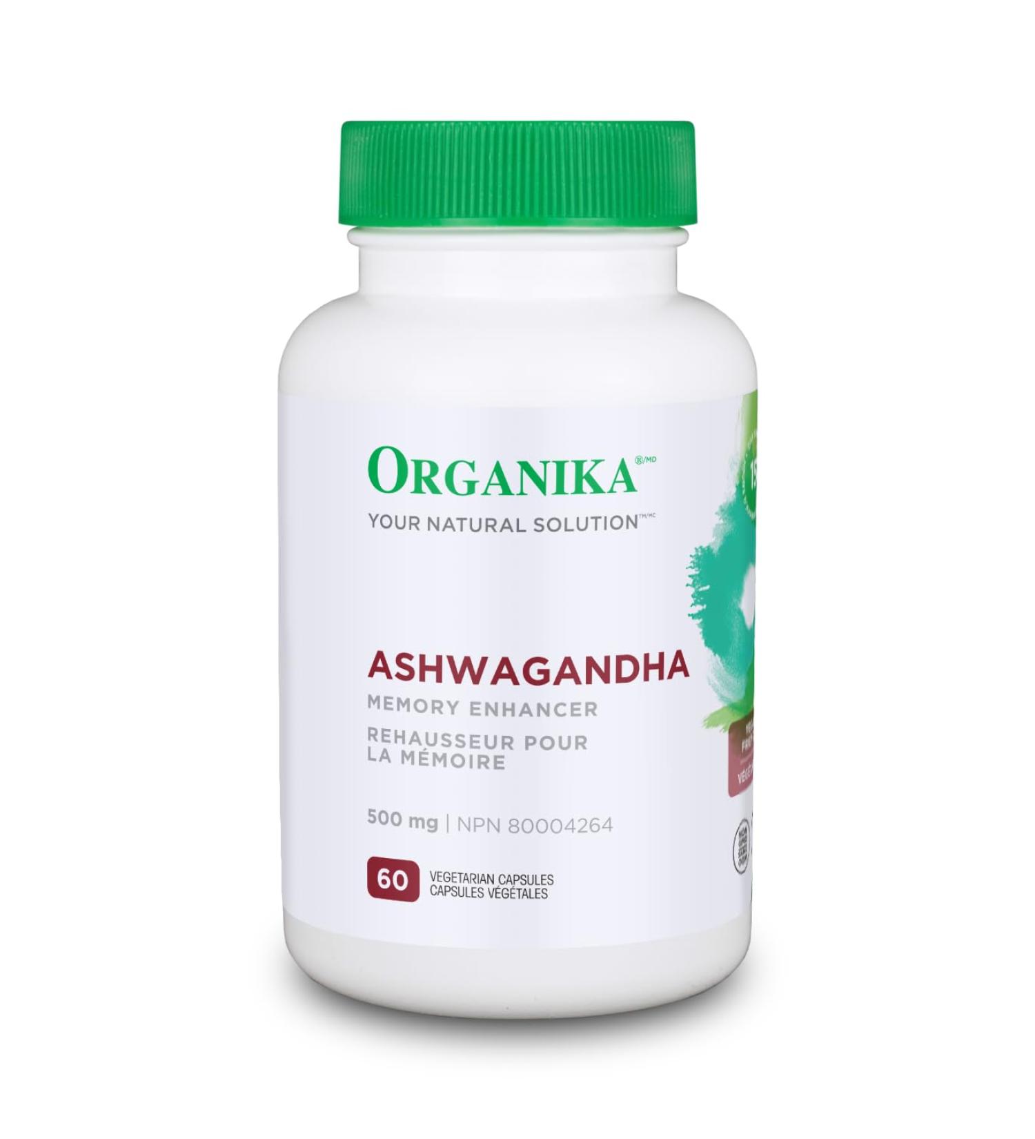 Organika Ashwagandha- Stress Relief Sleep Aid Mood Enhancement Thyroid and Blood Sugar Balance- 60 vcaps 60 count (Pack of 1) - Buy Online on GoSupps.com