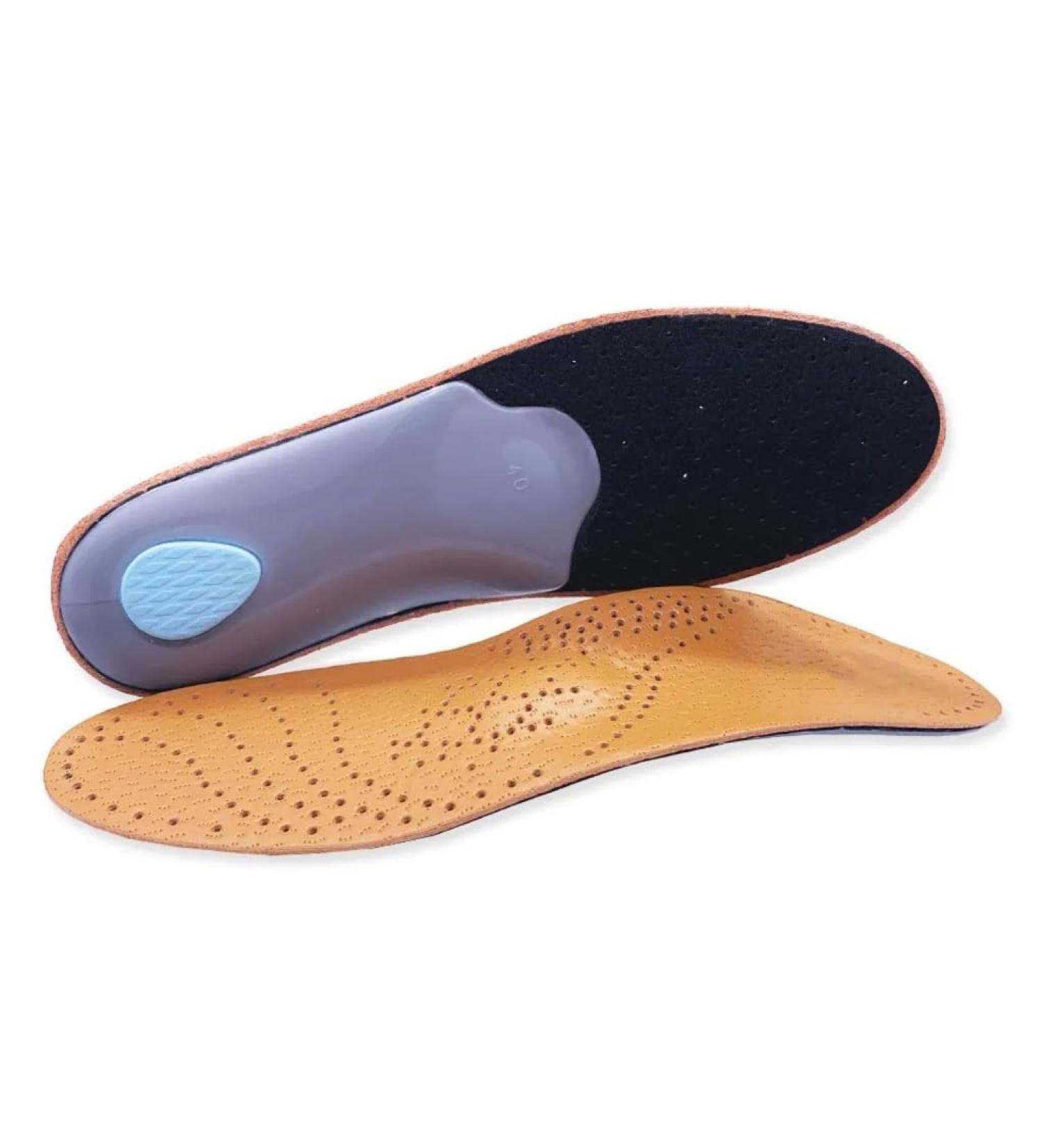 Leather Orthotic Insoles for Flat Feet | Men's & Women's Orthopedic Shoe Inserts (Size 43-44 - Buy Online on GoSupps.com