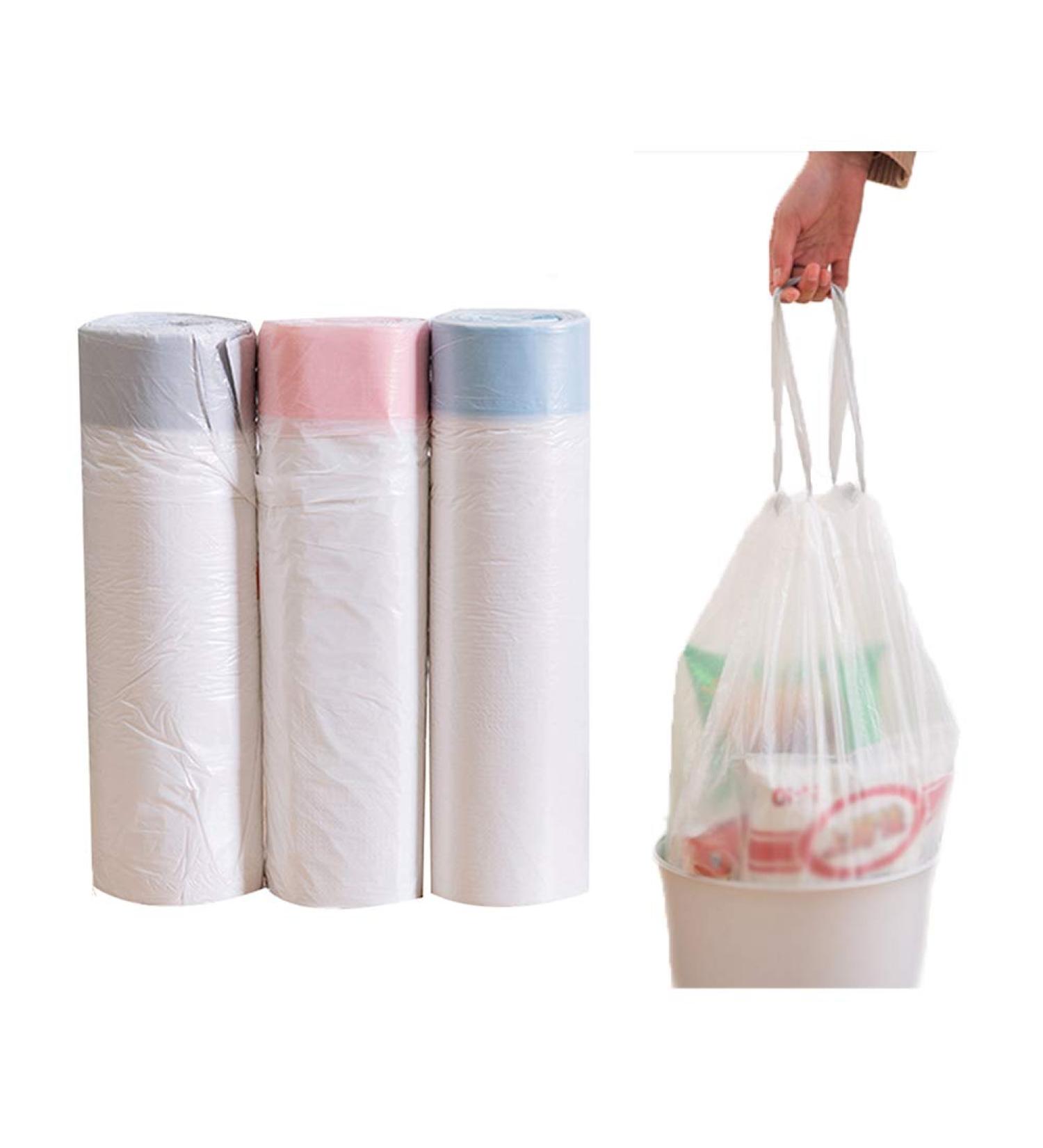3 Rolls Bin Liners Bin Bags with Handle Drawstring Strong Trash Bags Unscented Garbage Bags for Indoor Color 3 roll - Buy Online on GoSupps.com