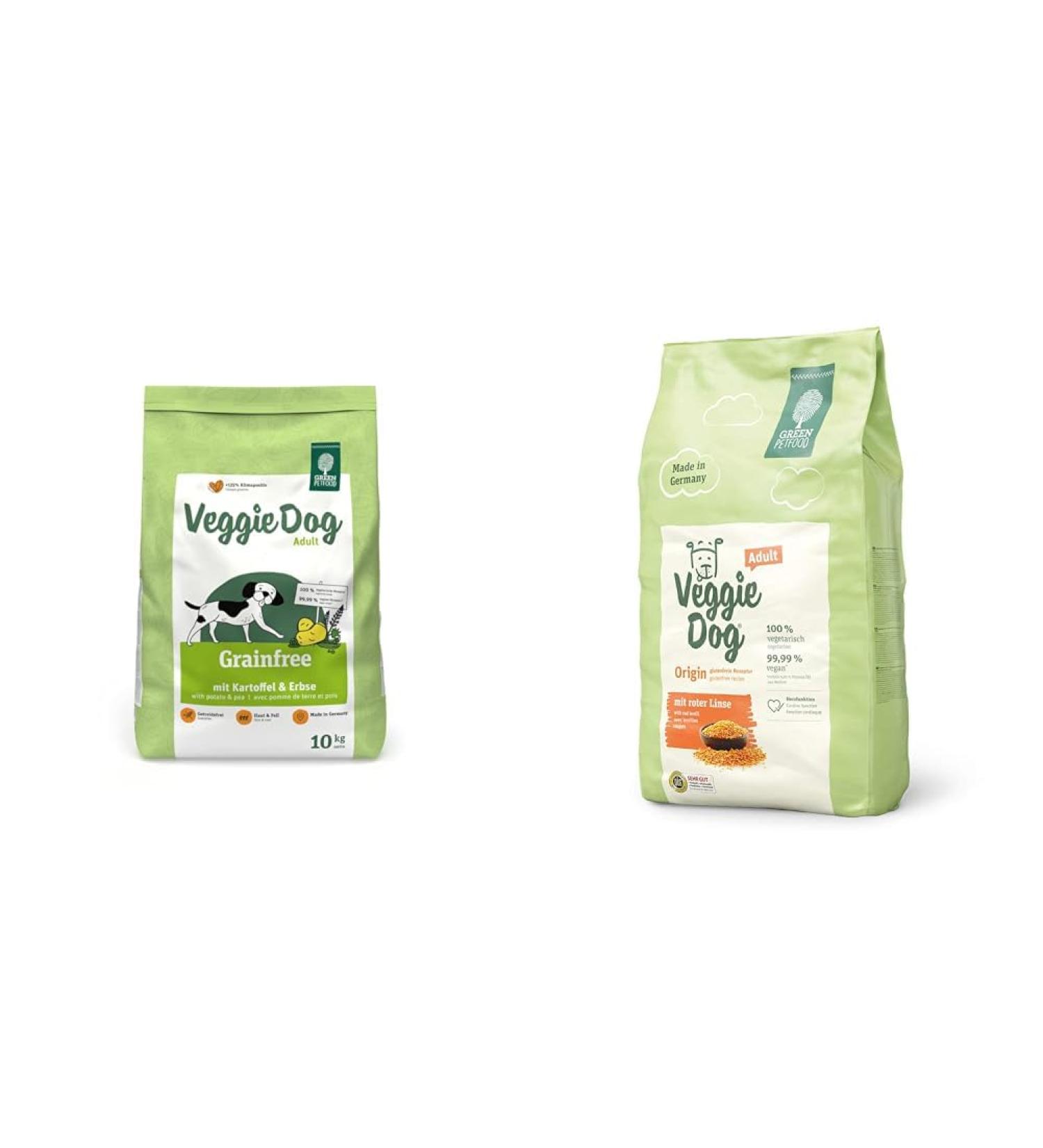 Green Petfood VeggieDog Grainfree & Origin Bundle - 10 kg Vegan Dog Food for Healthy Dogs | International Shipping Available - Buy Online on GoSupps.com