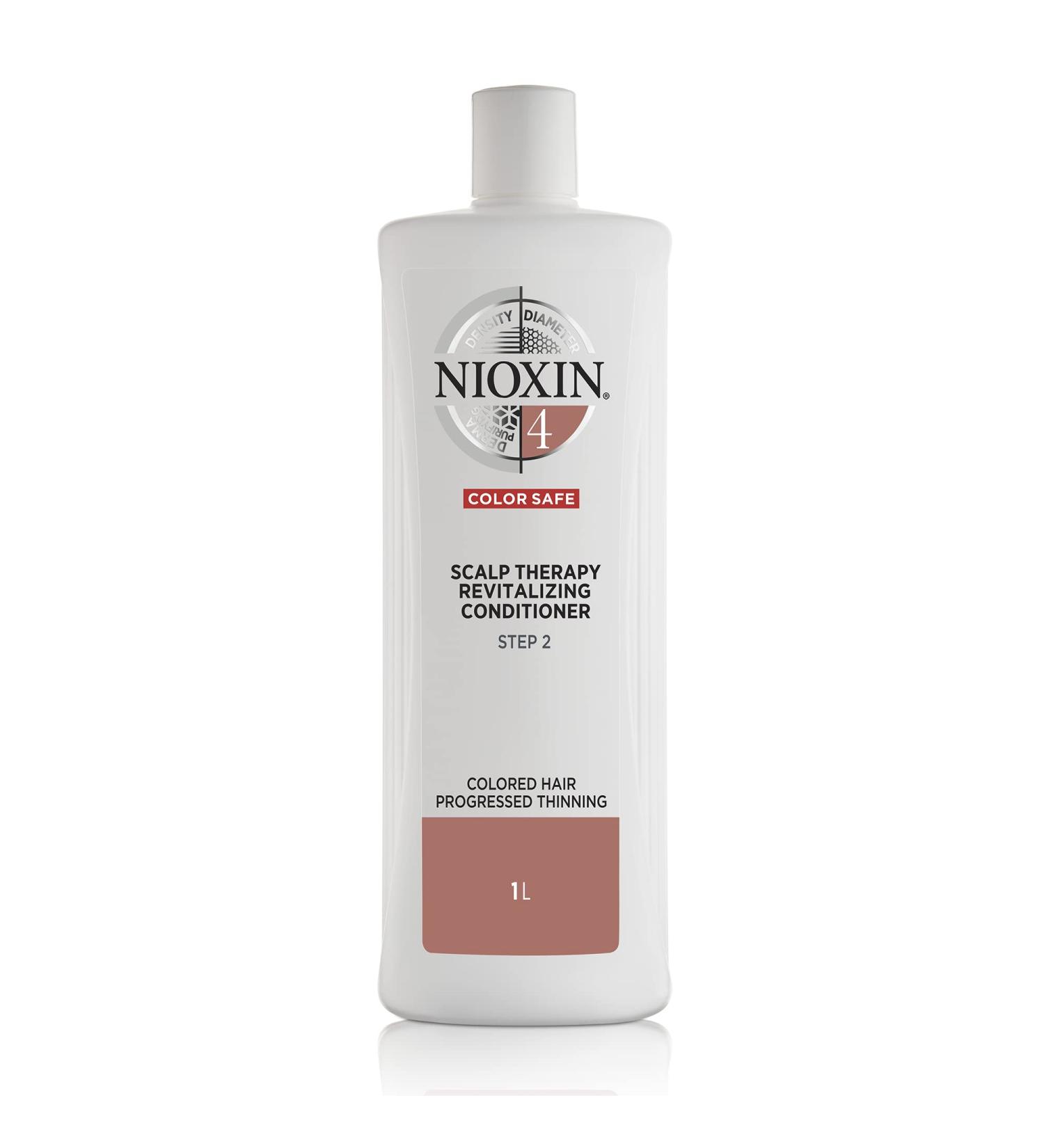Nioxin 3-Part System | System 4 | Coloured Hair with Progressed Thinning Hair Treatment | Scalp Therapy | Hair Thickening Treatment Conditioner 1 l (Pack of 1) - Buy Online on GoSupps.com