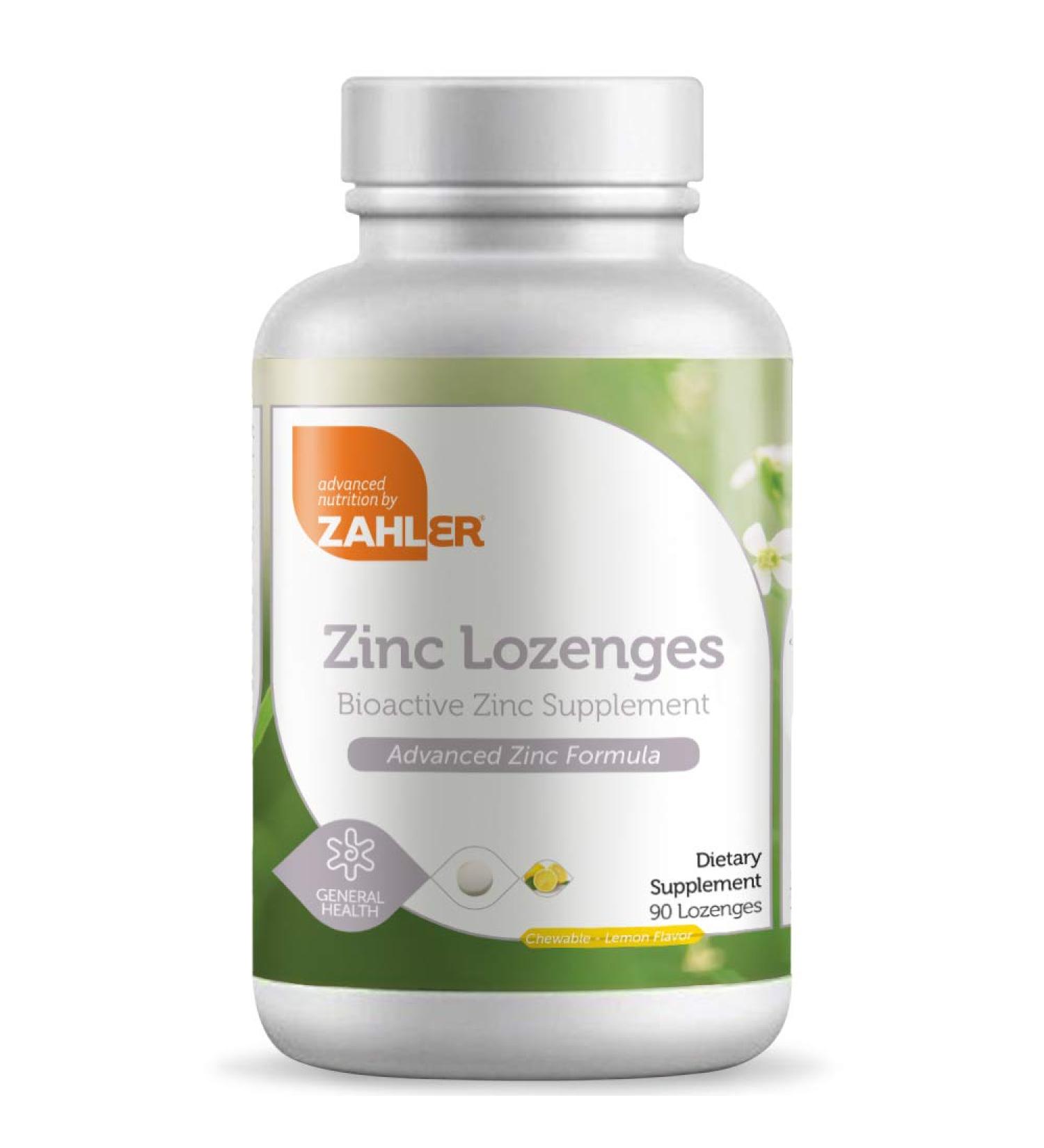 Zahler Zinc Lozenges 35mg - Immune Support Chewable Tablets - Certified Kosher - 90 Lozenges - Buy Online on GoSupps.com