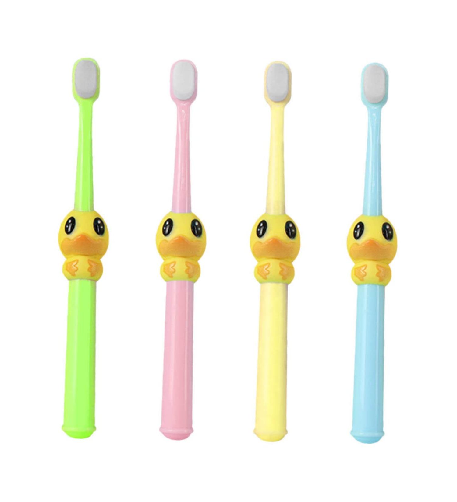 Beaupretty 4pcs Cartoon Nano Toothbrush Set - Portable Child & Teen Travel Toothbrushes with Soft Bristles for Effective Cleaning - Buy Online on GoSupps.com