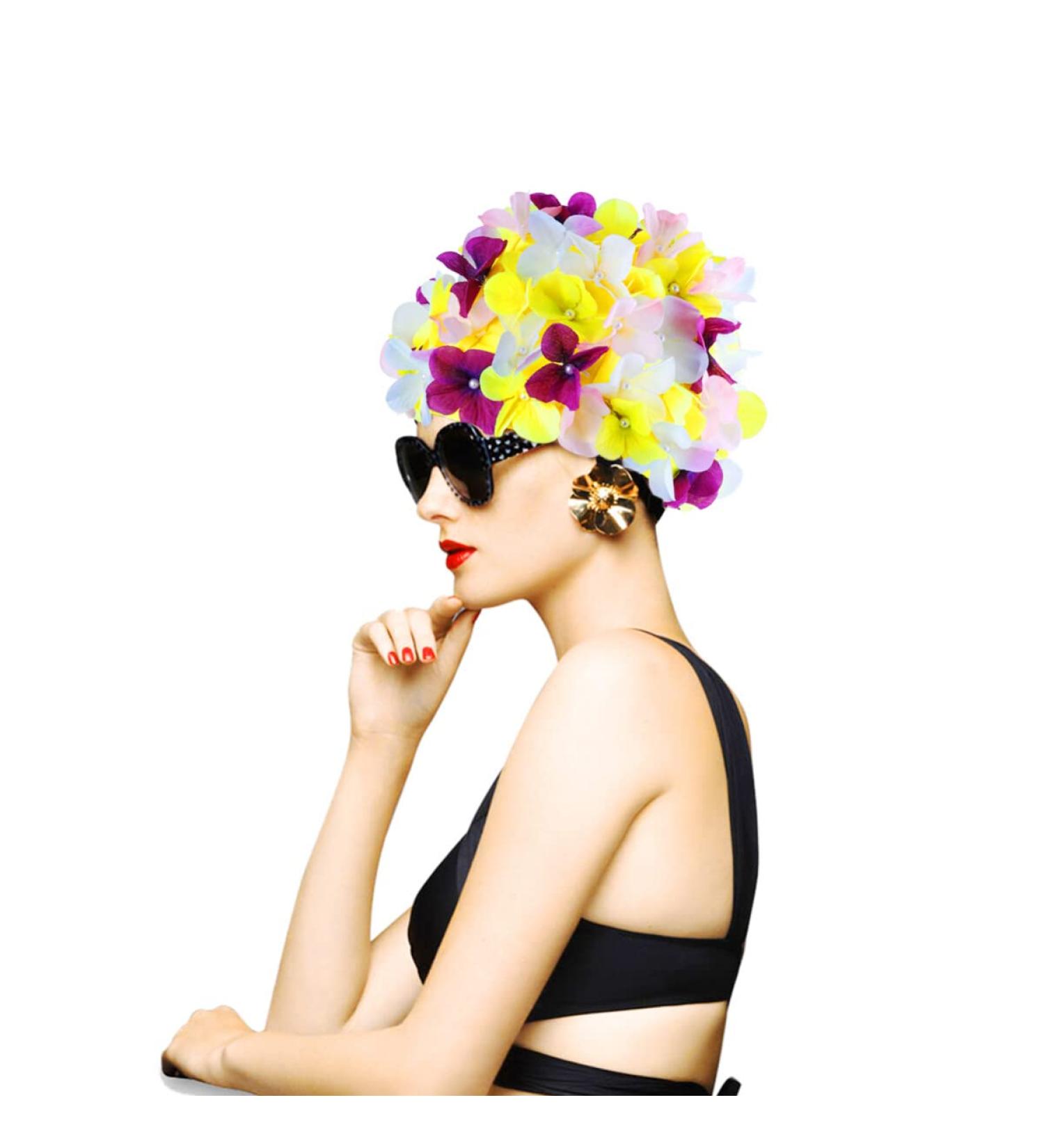 Didiseaon Size L Flower Swim Cap for Women - Keep Hair Dry | Hair Accessories - Buy Online on GoSupps.com
