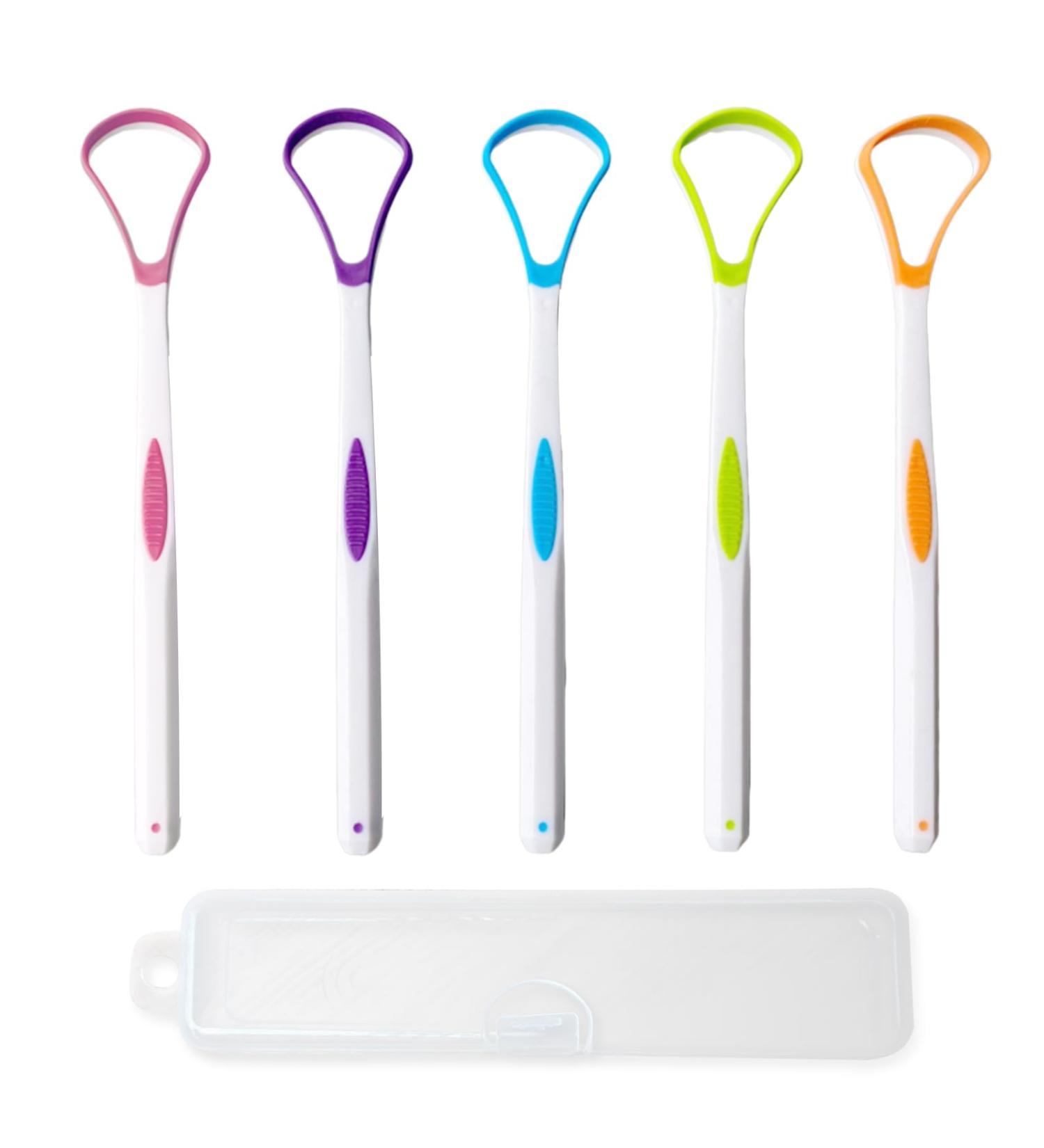 Colorful Tongue Scraper for Adults & Children | Oral Care & Fresh Breath | Tongue Cleaning Brush Set - Buy Online on GoSupps.com