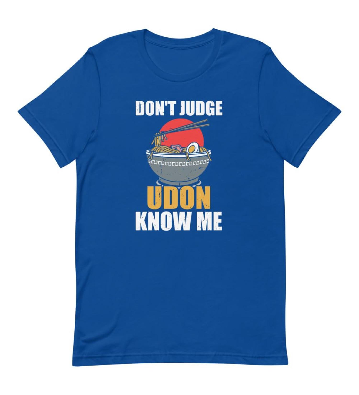 Teegarb Letter Blanket Humorous Don't Judge Udon Know Noodles Japan Foods Lover Novelty Ramen Soups True Royal XL XL True Royal