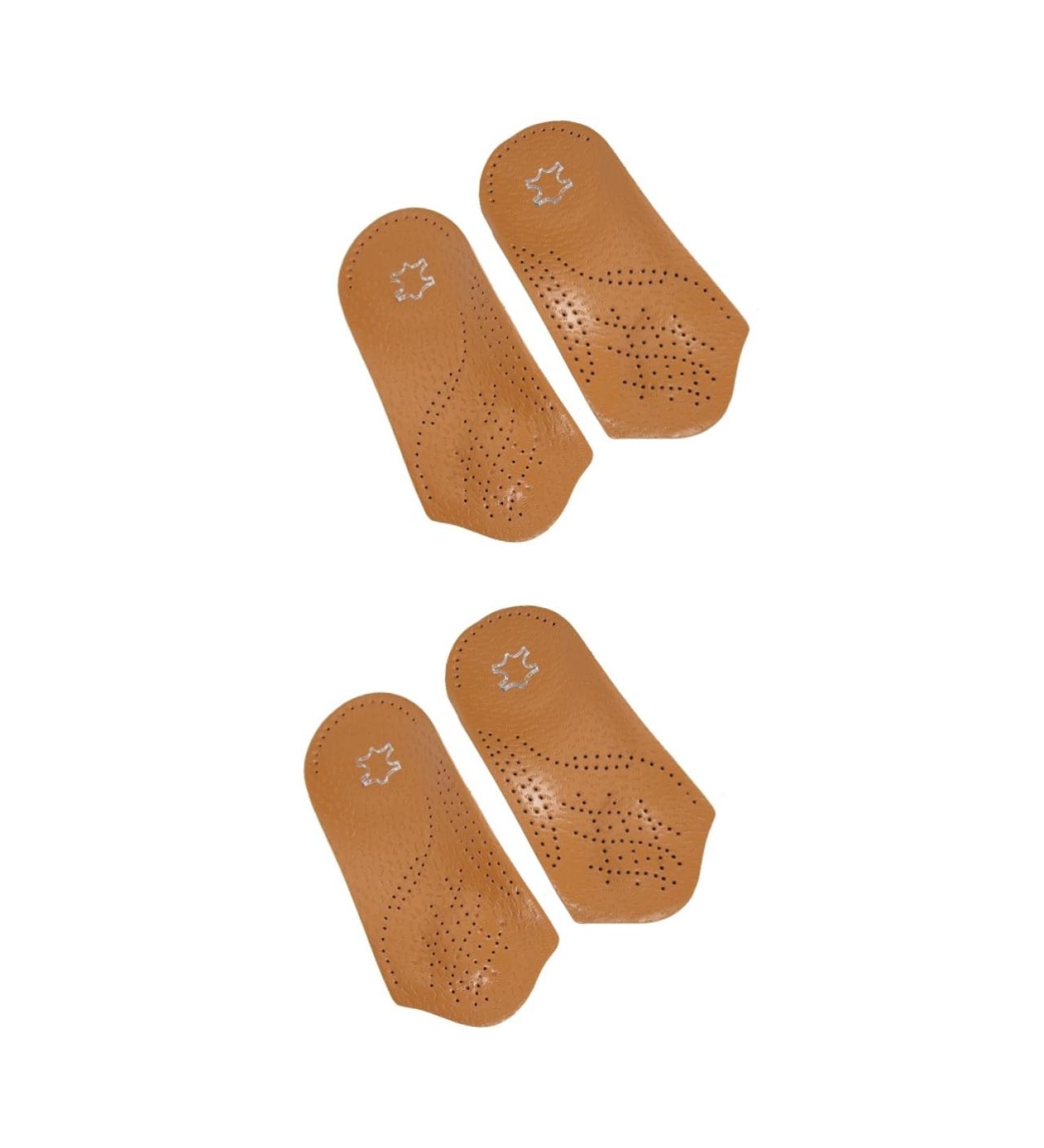 Buy NOLITOY 2 Pairs Thin Arch Support Shoe Inserts - 3/4 Plantar Insoles for Foot Pain Relief - Orthotic Leather Insoles for Comfort - Buy Online on GoSupps.com
