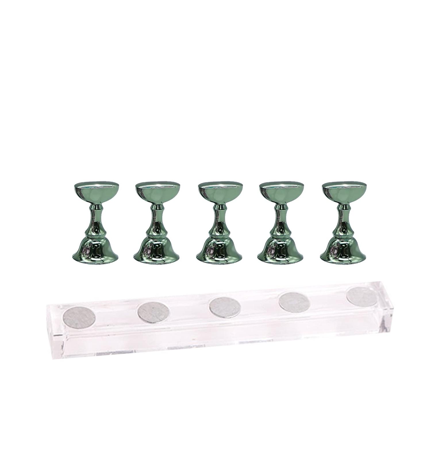 Spir Arthlan Acrylic Nail Art Practice Stand - Magnetic Nail Tip Holder for DIY Manicure & Salon - Black Fingernail Display - Buy Online on GoSupps.com