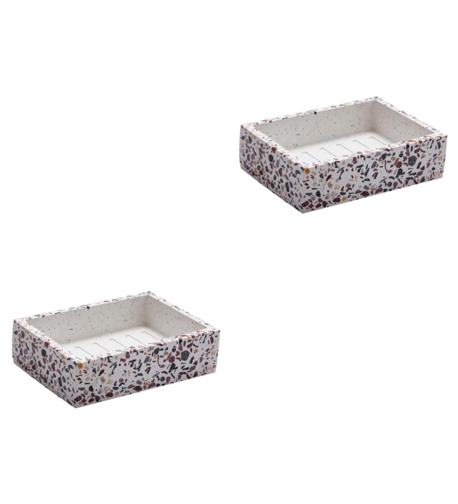 Ciieeo 2 Pcs Box Soap Box Draining Soap Dish Shower Soap Holde Shower Soap Case Bedroom Decoration Bed Room Decor Resin Soap Case Bath Soap Holder Soap Holder for Bathroom Drain Rack Sink - Buy Online on GoSupps.com