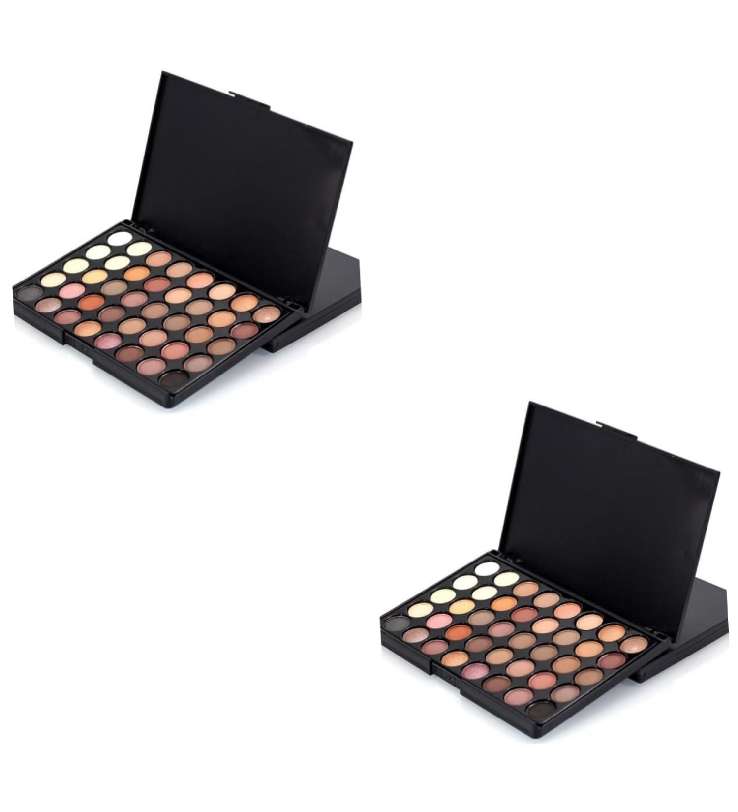 Angoily 2pcs 40 Eye Shadow Eyeshadow Powder Eyeshadow Pallet Eyeshadow Matt Palette Smoky Makeup 1 count (Pack of 1) As Shownx2pcs - Buy Online on GoSupps.com