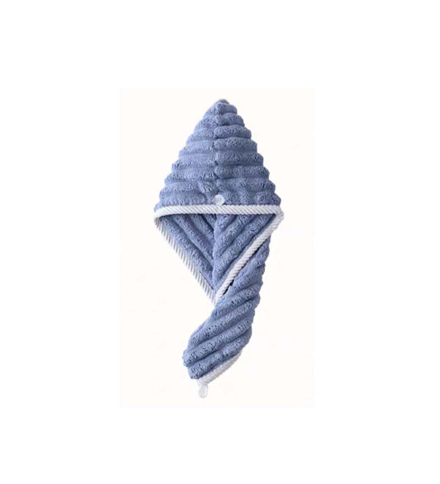 Buy Super Absorbent Microfiber Hair Towel Wrap & Turban for Fast Drying Ideal for Women & Girls (Blue - Buy Online on GoSupps.com