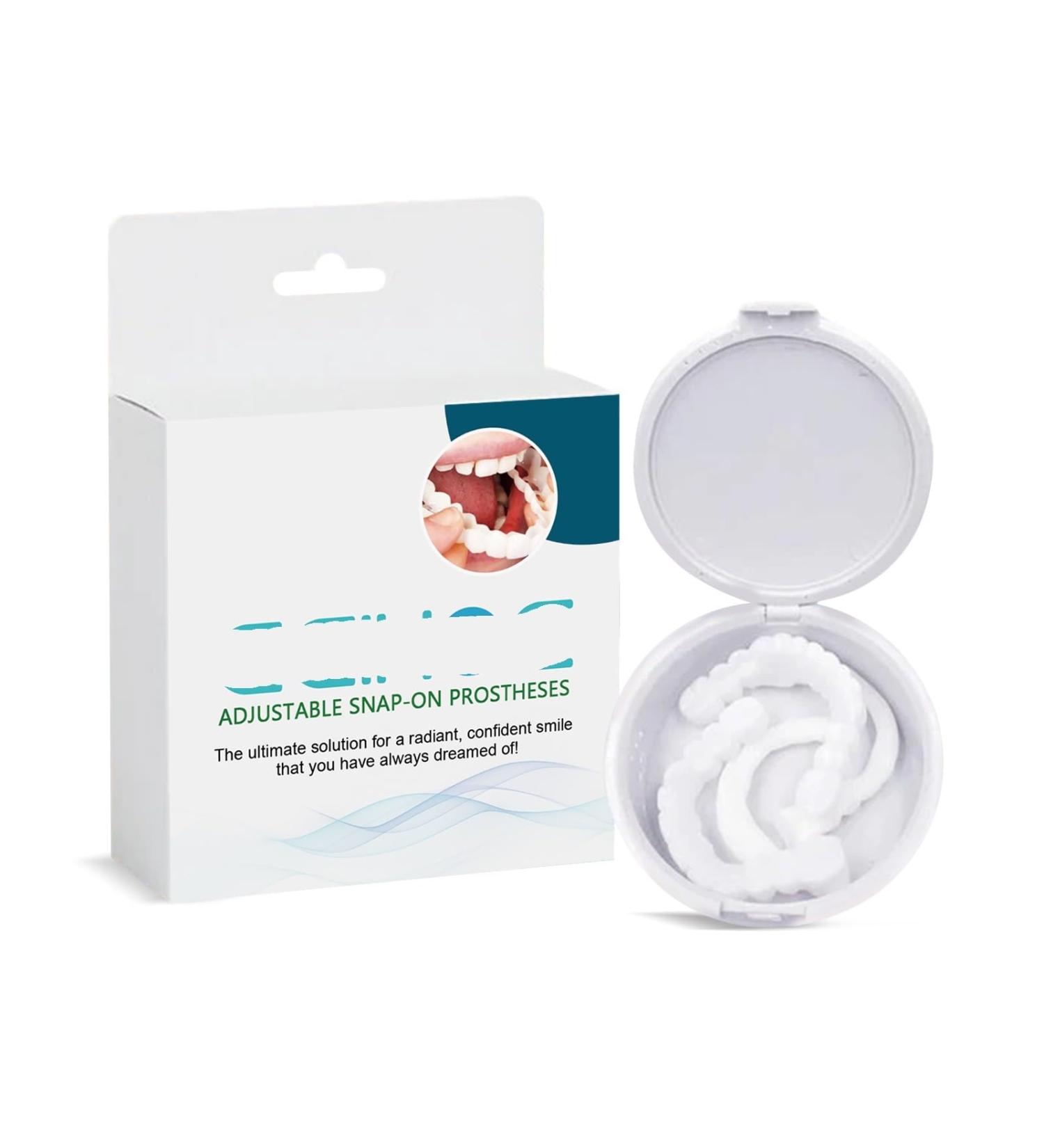 Adjustable Snap-On Denture Teeth Gap Filler & Straightener Kit Easy To Use Seamless Fit Comfortable Wear(3PC) - Buy Online on GoSupps.com