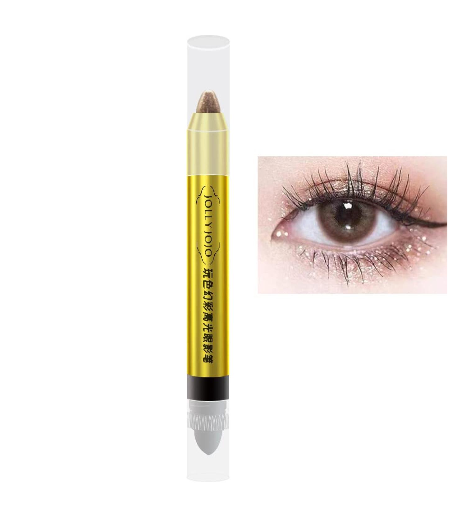 Earth Tones Eyeshadow Stick - Waterproof Matte and Shimmer Pencil with Soft Brush for Long Lasting Smoky Eye Makeup - Buy Online on GoSupps.com