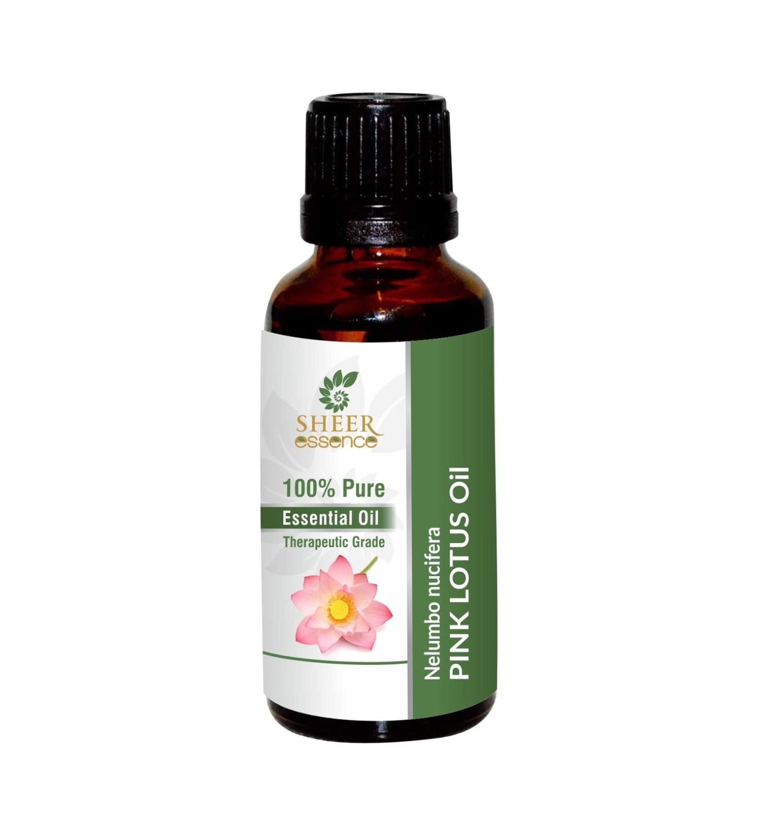Sheer Essence Pink Lotus Essential Oil - Nelumbo Nucifera 100% Pure and Natural Therapeutic Grade Fragrance Oil 5 ML to 1000 ML (250 ML)