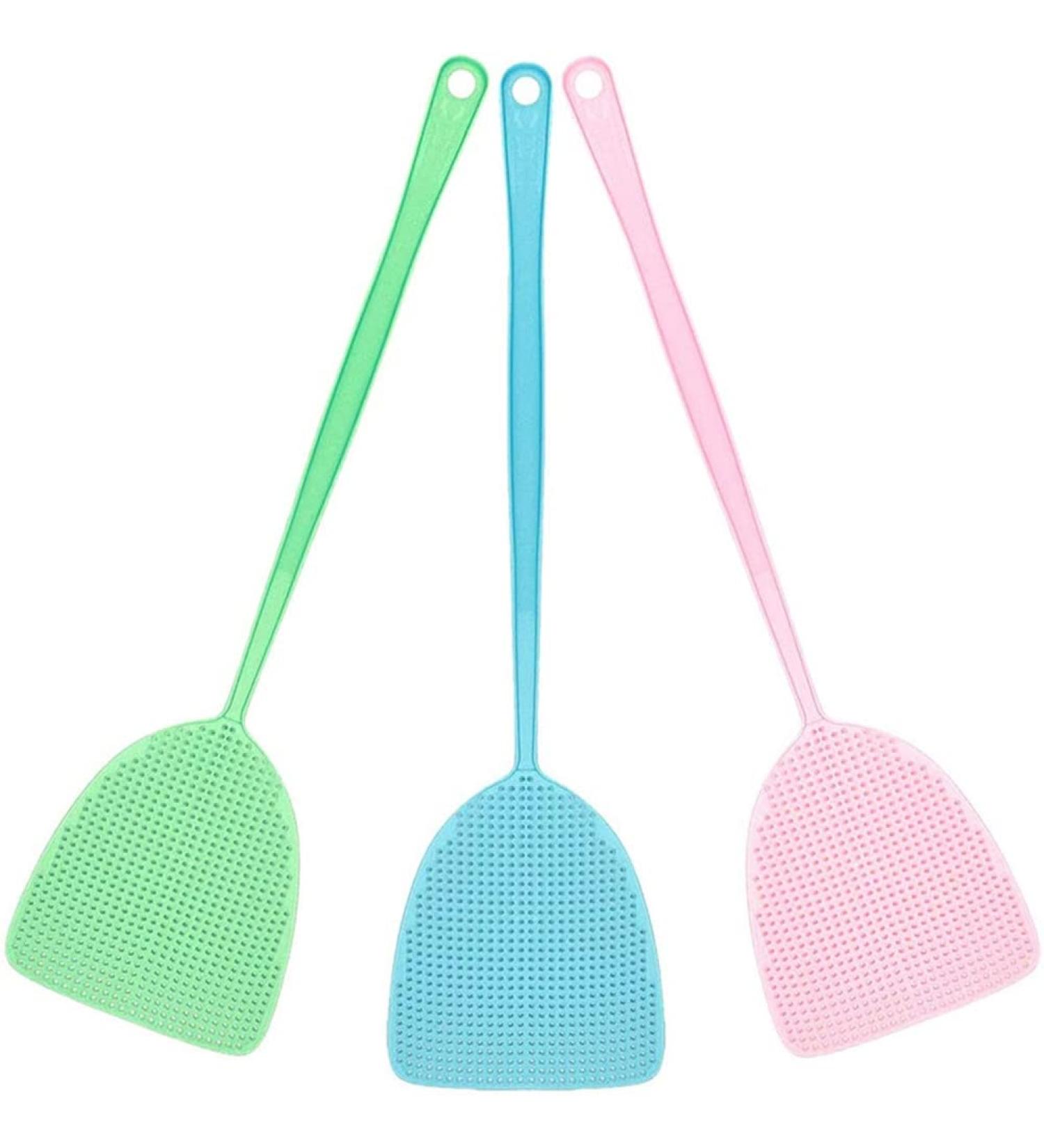 Voarge 3 Pack Fly Swatter - Plastic Mosquito Scraper for Flies Mosquitoes & Pests (Blue Green Pink) | International Shipping Available - Buy Online on GoSupps.com