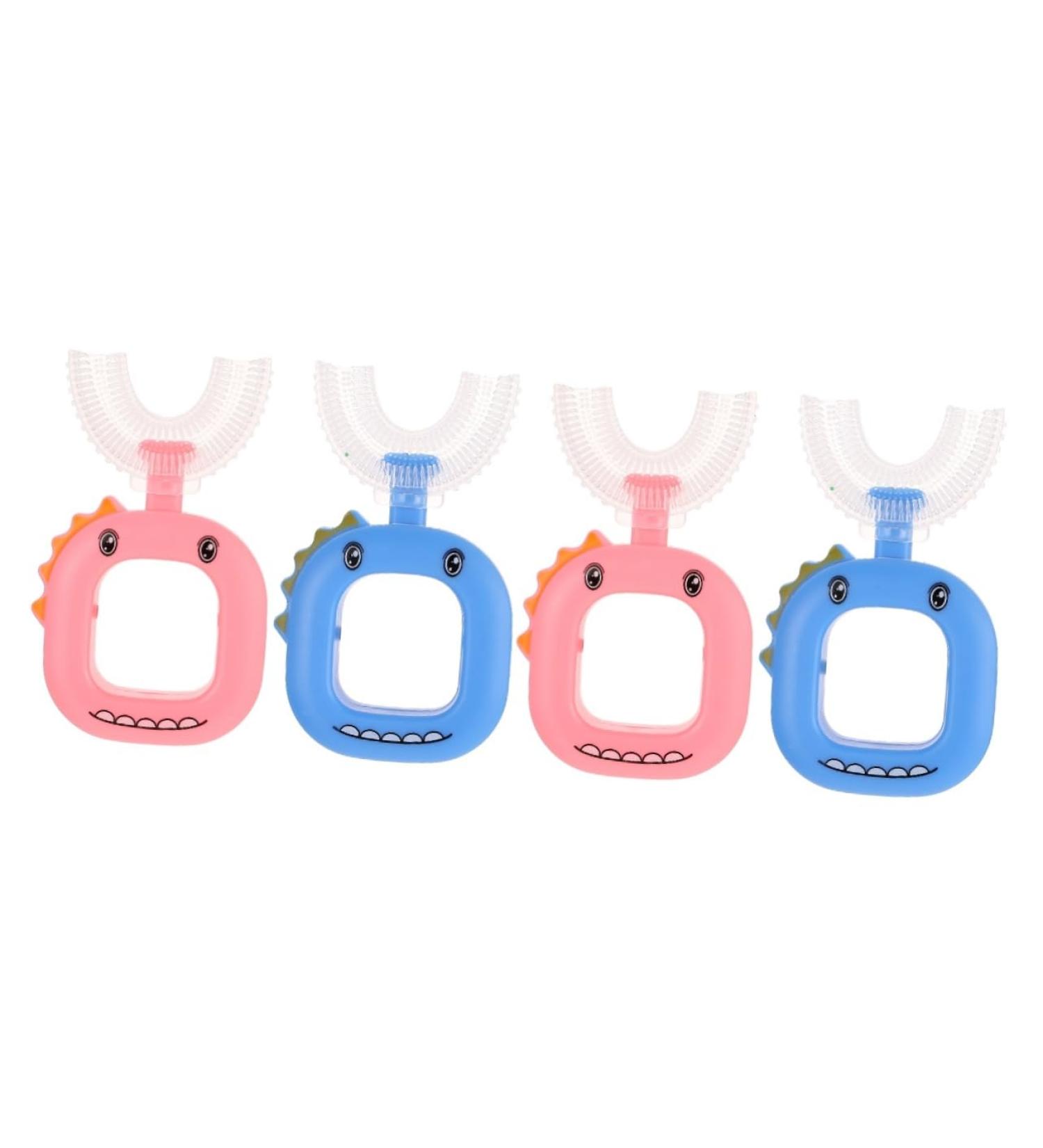 Gleavi 4-Piece U-Shaped Silicone Toothbrush Set for Toddlers | Adorable & Portable Children's Toothbrushes - Buy Online on GoSupps.com