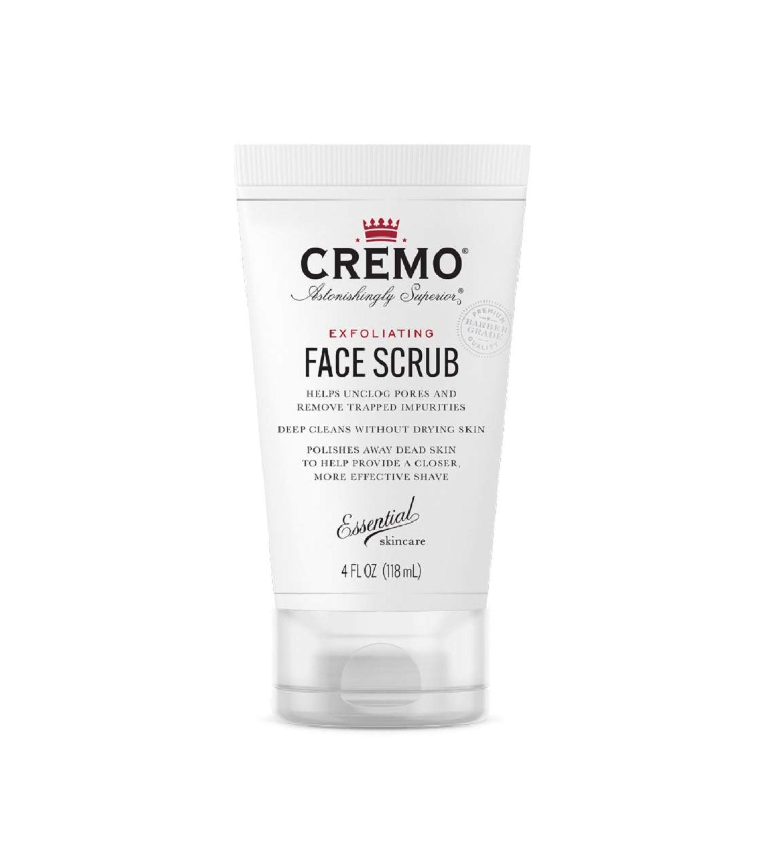 Cremo Exfoliating Face Scrub 4 fl oz - Gentle Exfoliation for Smooth Skin - Buy Online on GoSupps.com