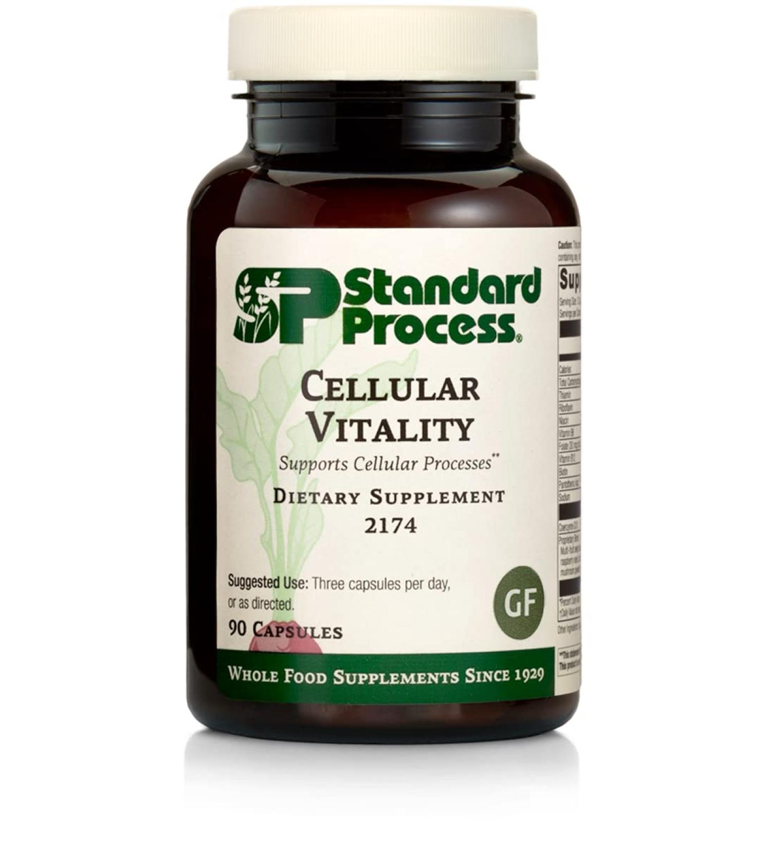 Standard Process Cellular Vitality - Essential Cellular Support with Thiamine, Biotin, CoQ10, and Ginseng - 90 Capsules - Buy Online on GoSupps.com