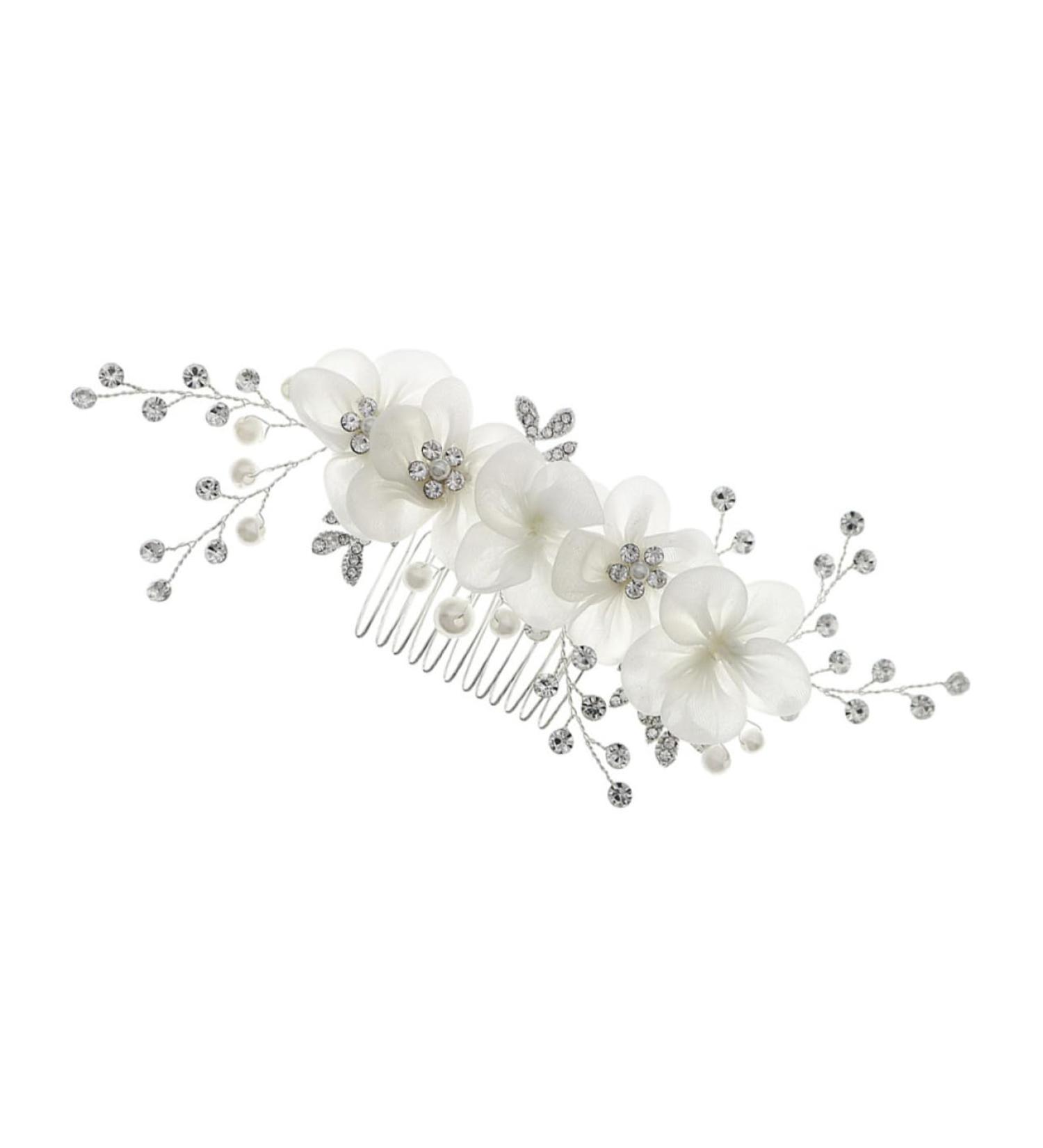 Mikinona Flower Side Hair Comb Girls Hair Accessory Rhinestone Headpiece Hair Jewels for Women Rhinestone Hair Comb Wedding Hair Comb Rhinestones Wedding Dress Bride Hair Piece - Buy Online on GoSupps.com