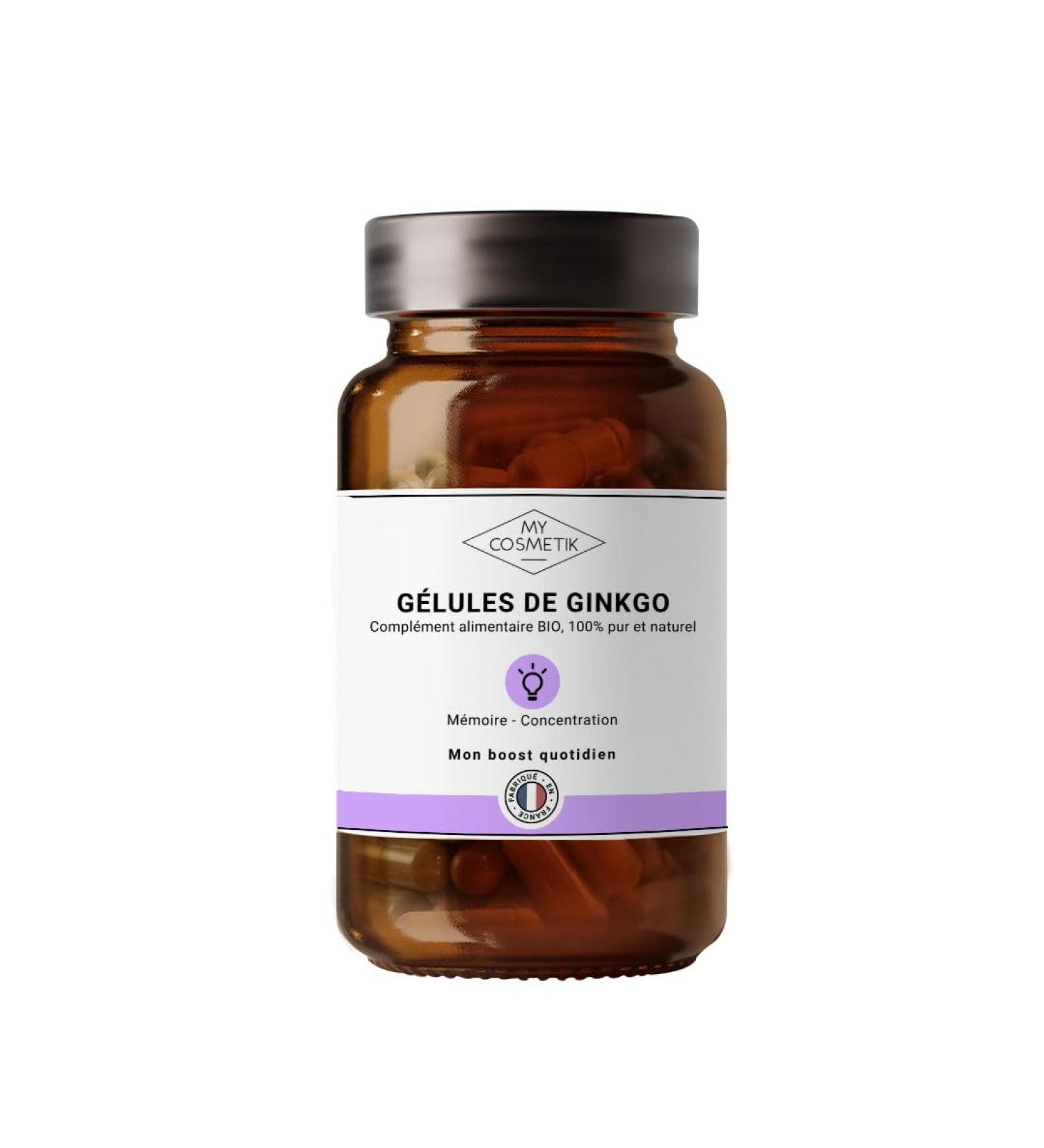 MY COSMETIK Organic AB Ginkgo Capsules - 100% Pure and Natural - Medium Size Pill Box - 200 Capsules - Buy Online on GoSupps.com