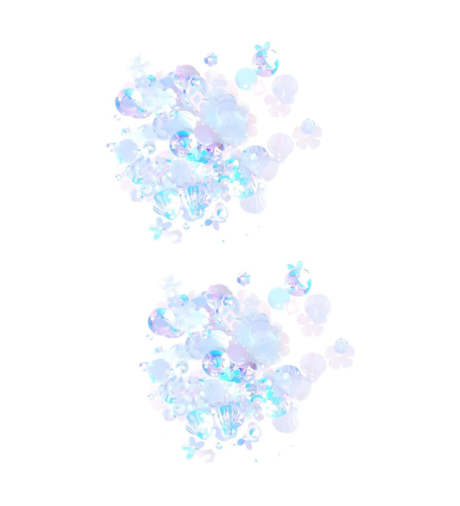 STOBOK 4 Packs DIY Pearls Spacer Beads Loose Sequins Paillettes Glitter Powder Super Flash White Whitex2pcs 2x1.2x0.1cmx2pcs - Buy Online on GoSupps.com