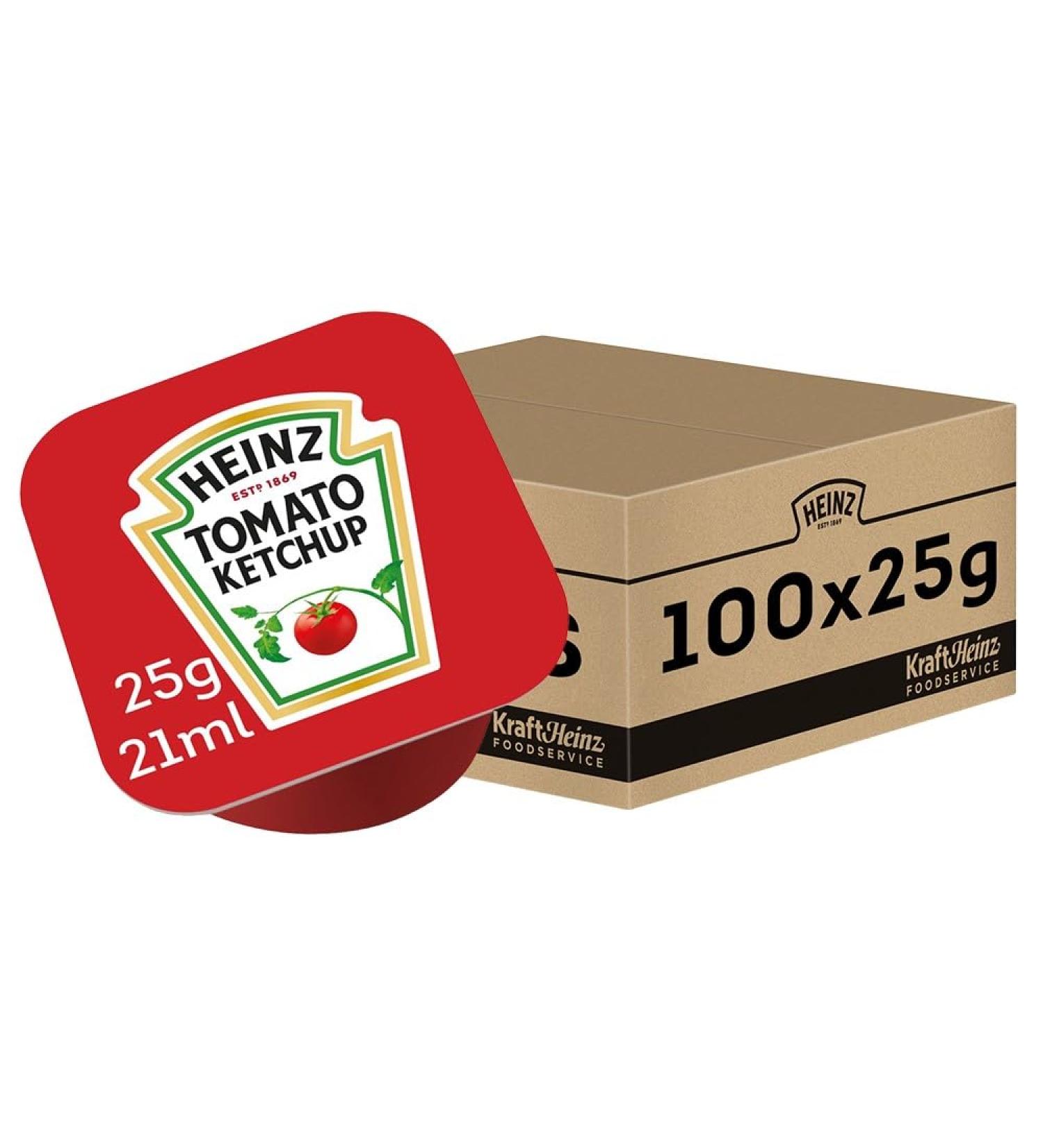  HEINZ Heinz Ketchup Dip Pot 25 g x 100 sans gluten - Buy Online on GoSupps.com