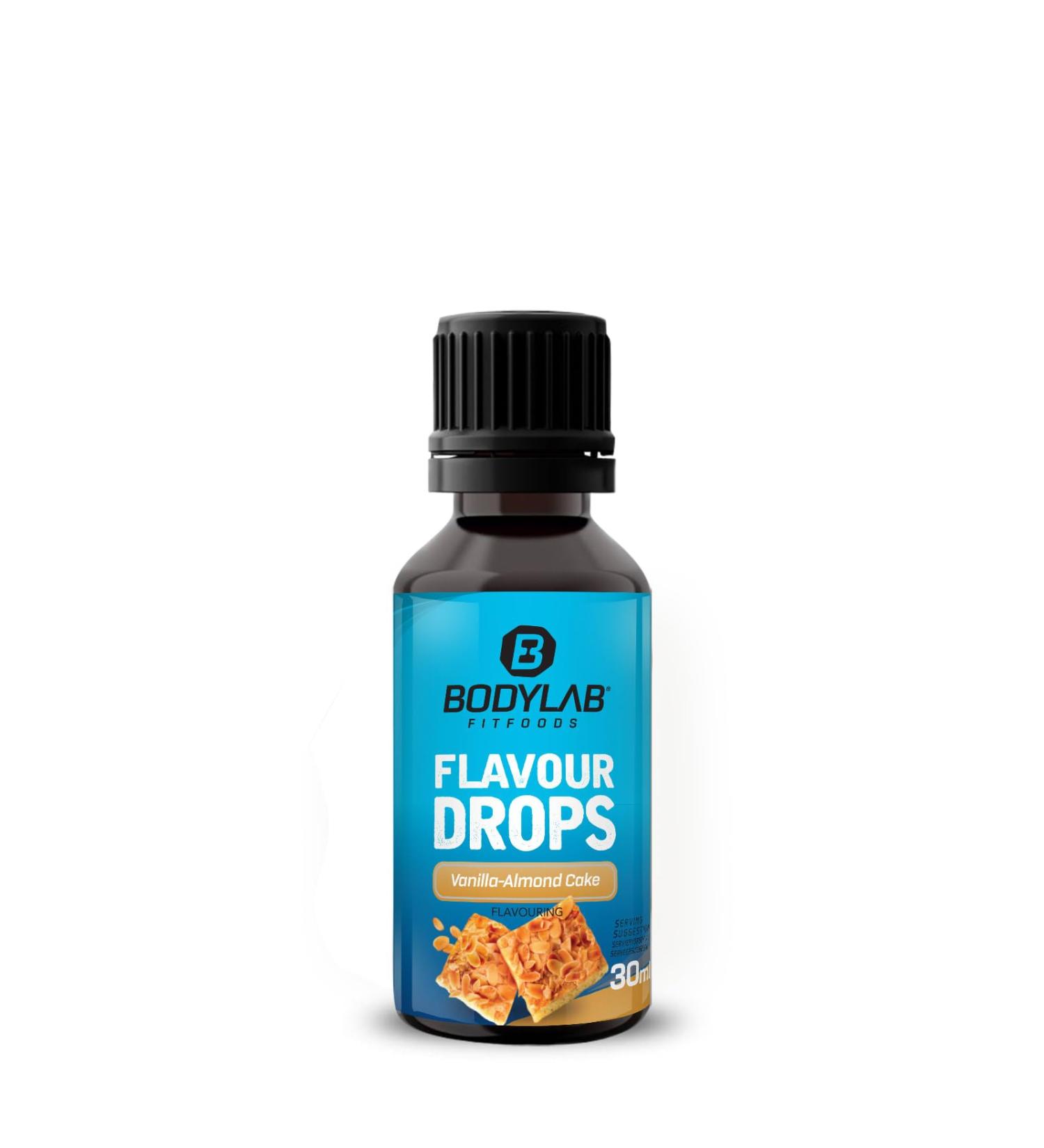 BODYLAB24 Flavor Drops 30ml - Calorie-Free Vanilla-Almond Cake Aroma Sugar-Free & Fat-Free Flavor Enhancer Perfect for Sweetening Food - No Artificial Dyes - Buy Online on GoSupps.com