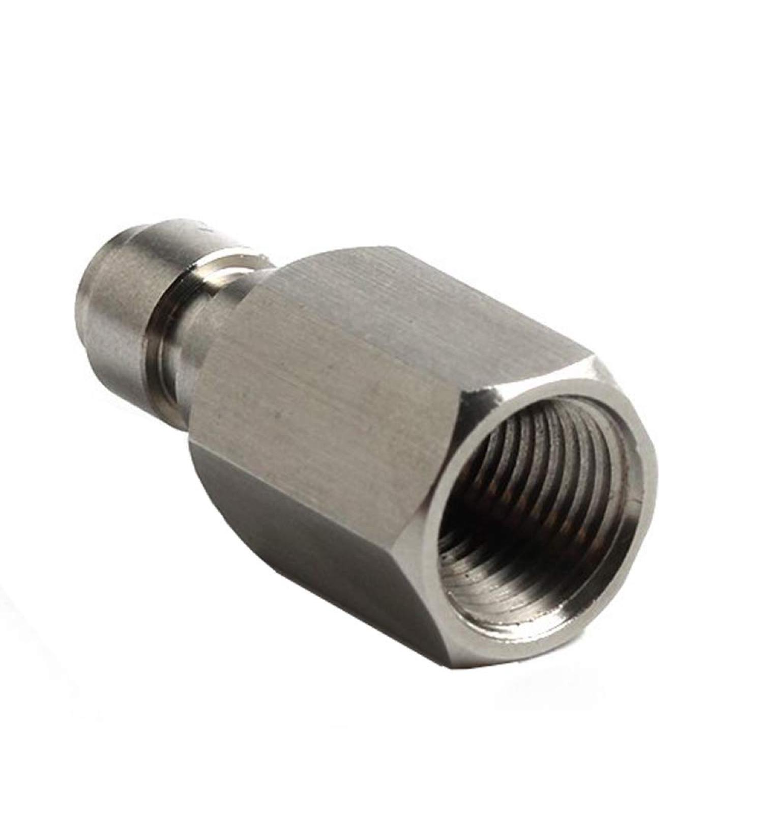 HPDAVV Paintball PCP Stainless Steel 8mm Quick-Disconnect Plug Adapter - 1/8 NPT Female Thread with O-Ring Seal | Paintball Fittings - Buy Online on GoSupps.com