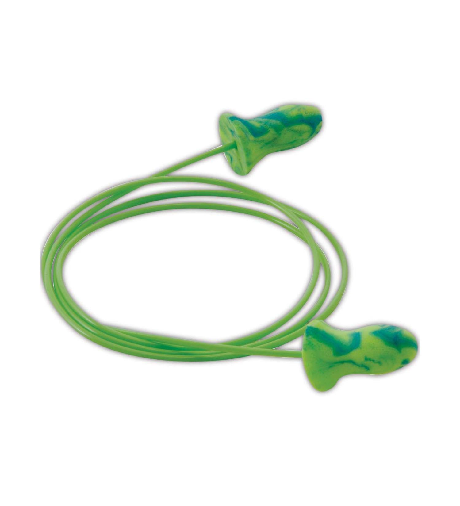 Moldex 6632 Meteors Foam Corded Earplug Small Green (Pack of 100)