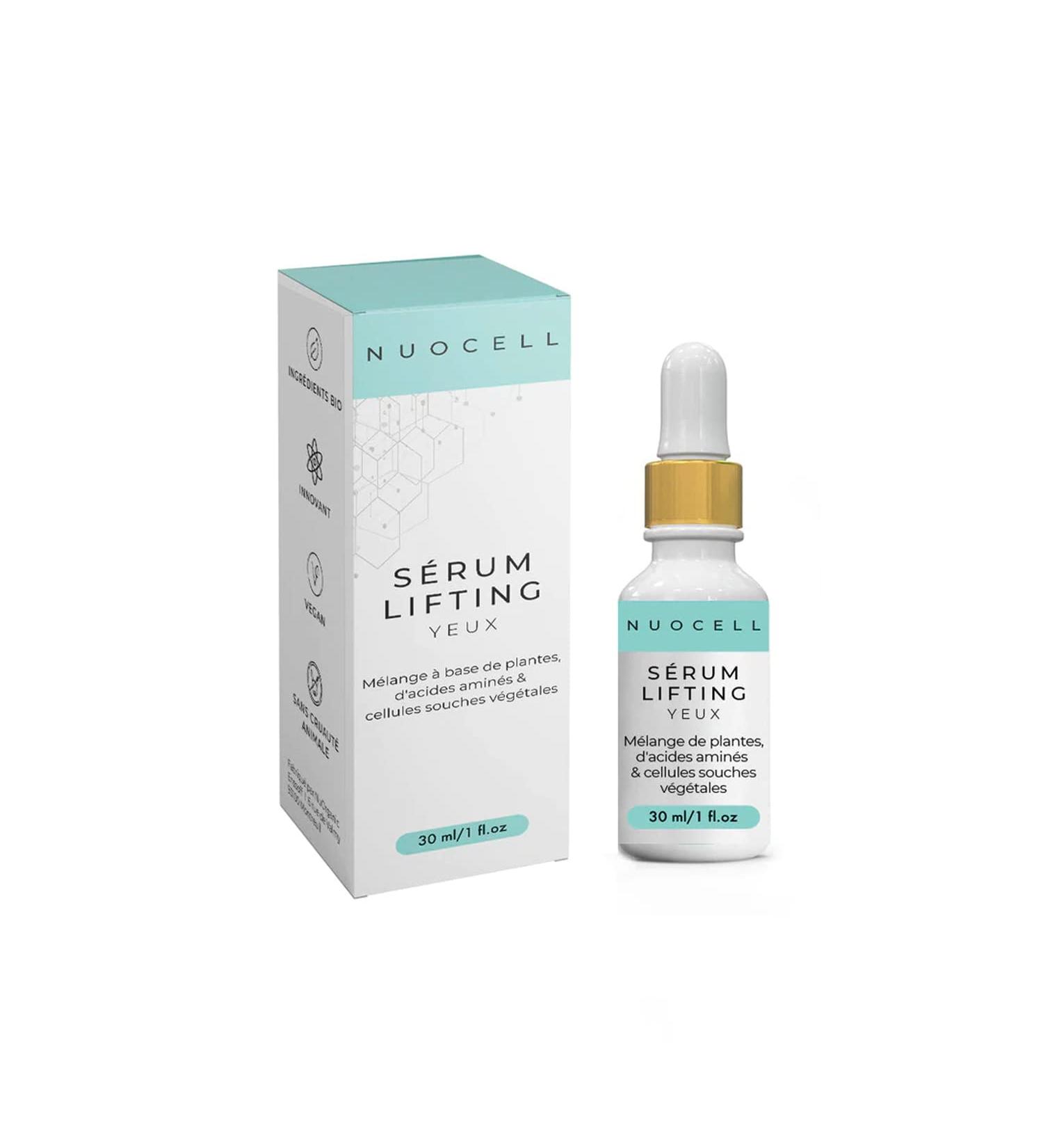 NuoCell | Eye Lifting Serum | Reduces Wrinkles Dark Circles and Deeply Hydrates Skin | Lifting Effect Face Care for a Radiant Face | Organic & Vegan Formula | 8 ml - Buy Online on GoSupps.com