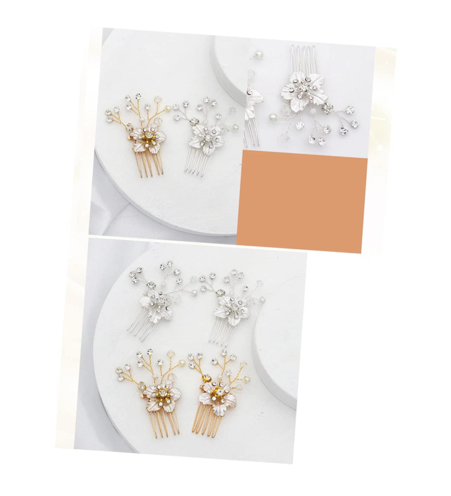 Housoutil 1pc Hair Comb Hair Comb Headdress Jewelry Hair Combs Rhinestone Hair Combs Headhones Flower Hair Accessories Powder Spray Bottle Diamond Headgear Bride Alloy - Buy Online on GoSupps.com