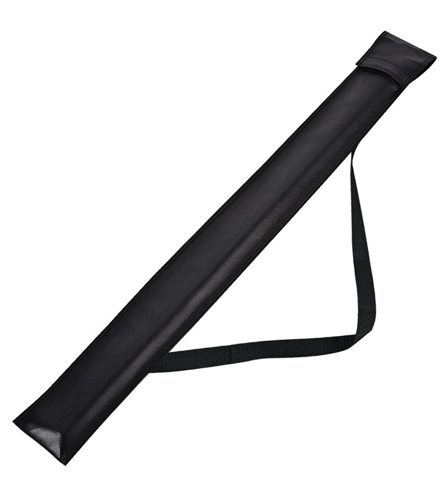 MIQ Black Leatherette Pool Cue Case - Billiard Stick Storage Bag for 1/2 Snooker Rod - Buy Online on GoSupps.com