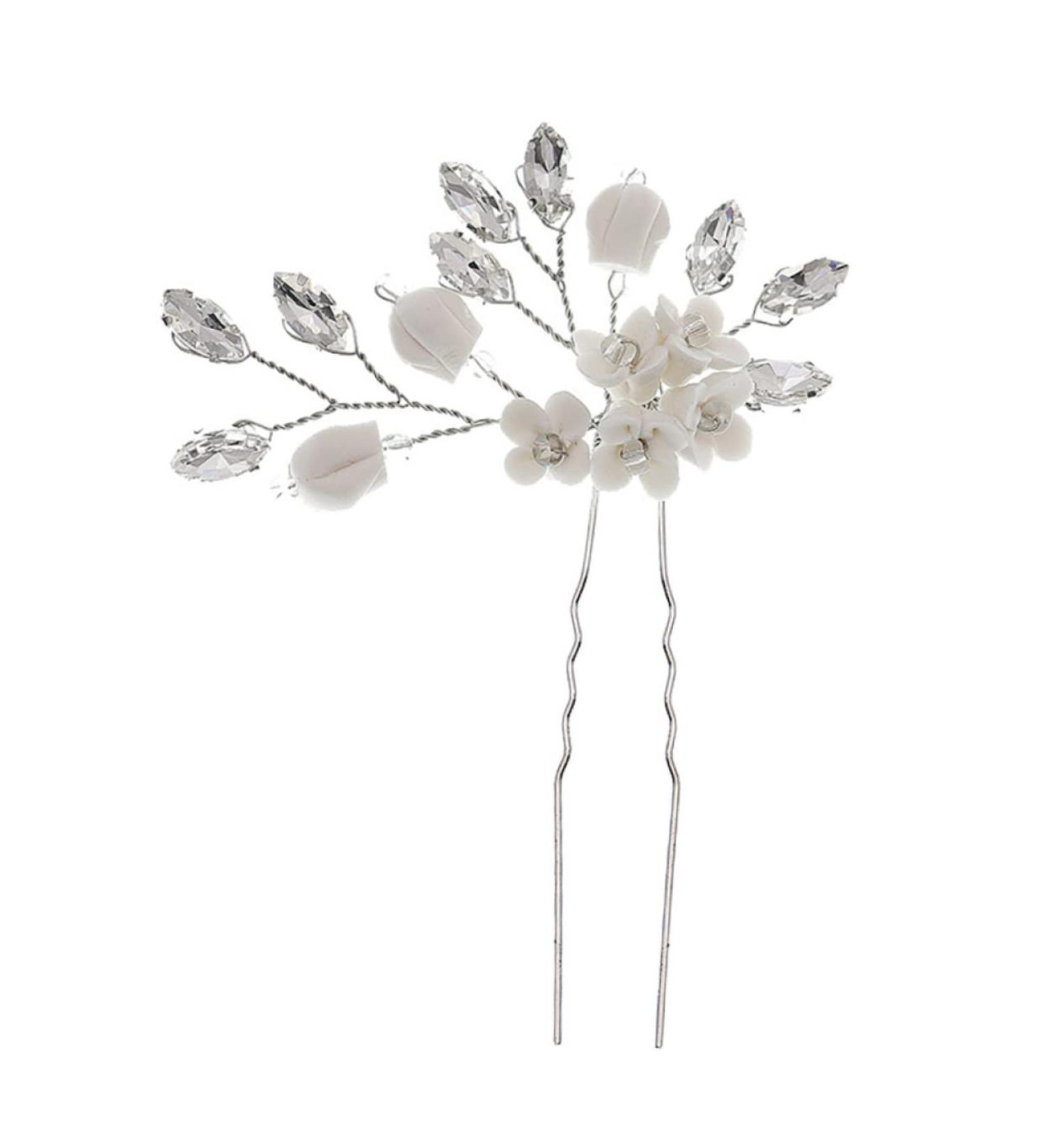 minkissy 1pc Hairpin Bridesmaid Hair Pin Flower Hair Clip Hair Fork Retro Wedding Party Headpiece Bridal Hair Jewelry Wedding Hair Clips Hair Pin for Women Hair Stick Alloy Simple - Buy Online on GoSupps.com